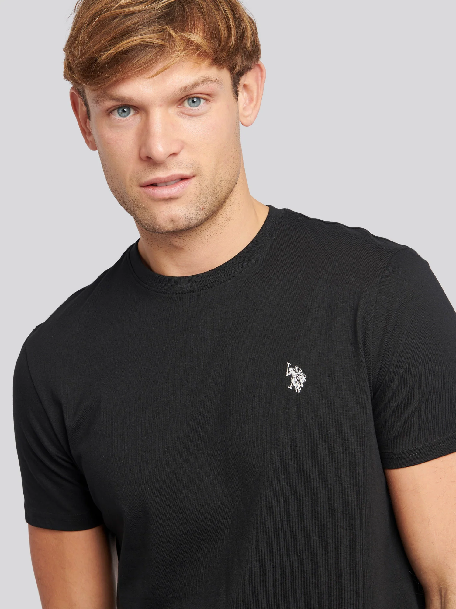 Mens Double Horsemen T-Shirt Black Bright White DHM - Image 2