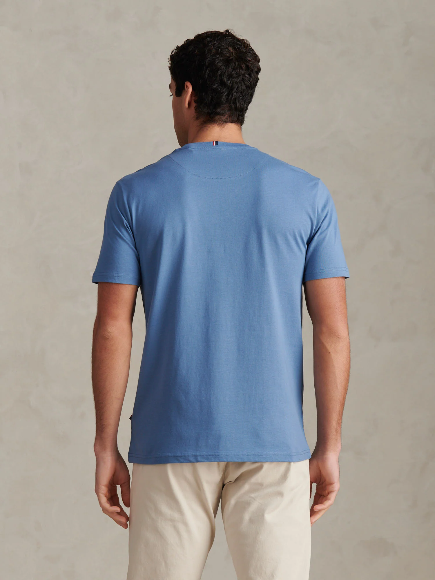 Mens Double Horsemen T-Shirt Blue Horizon - Image 4