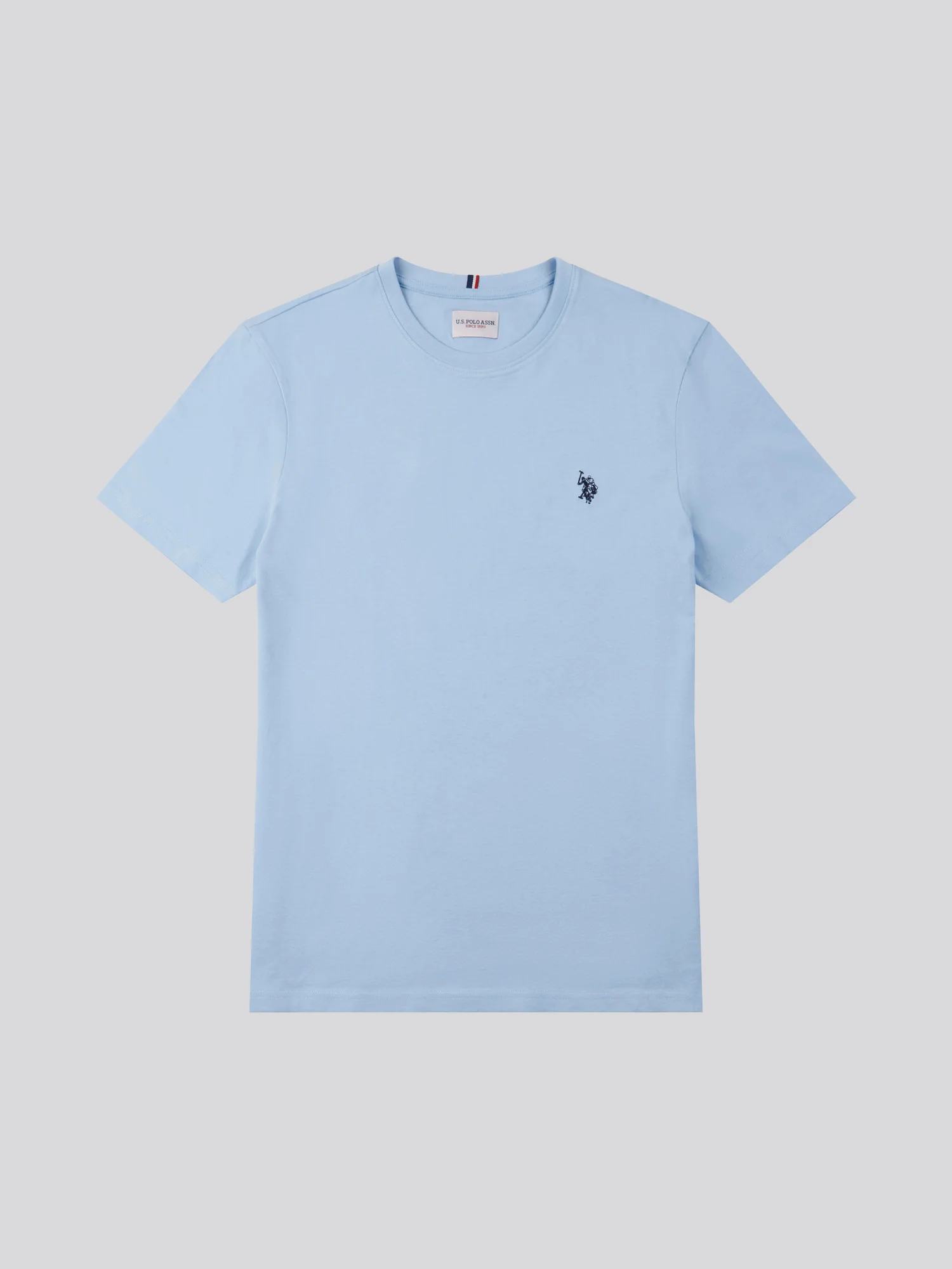 Mens Double Horsemen T-Shirt Chambray Blue - Image 5