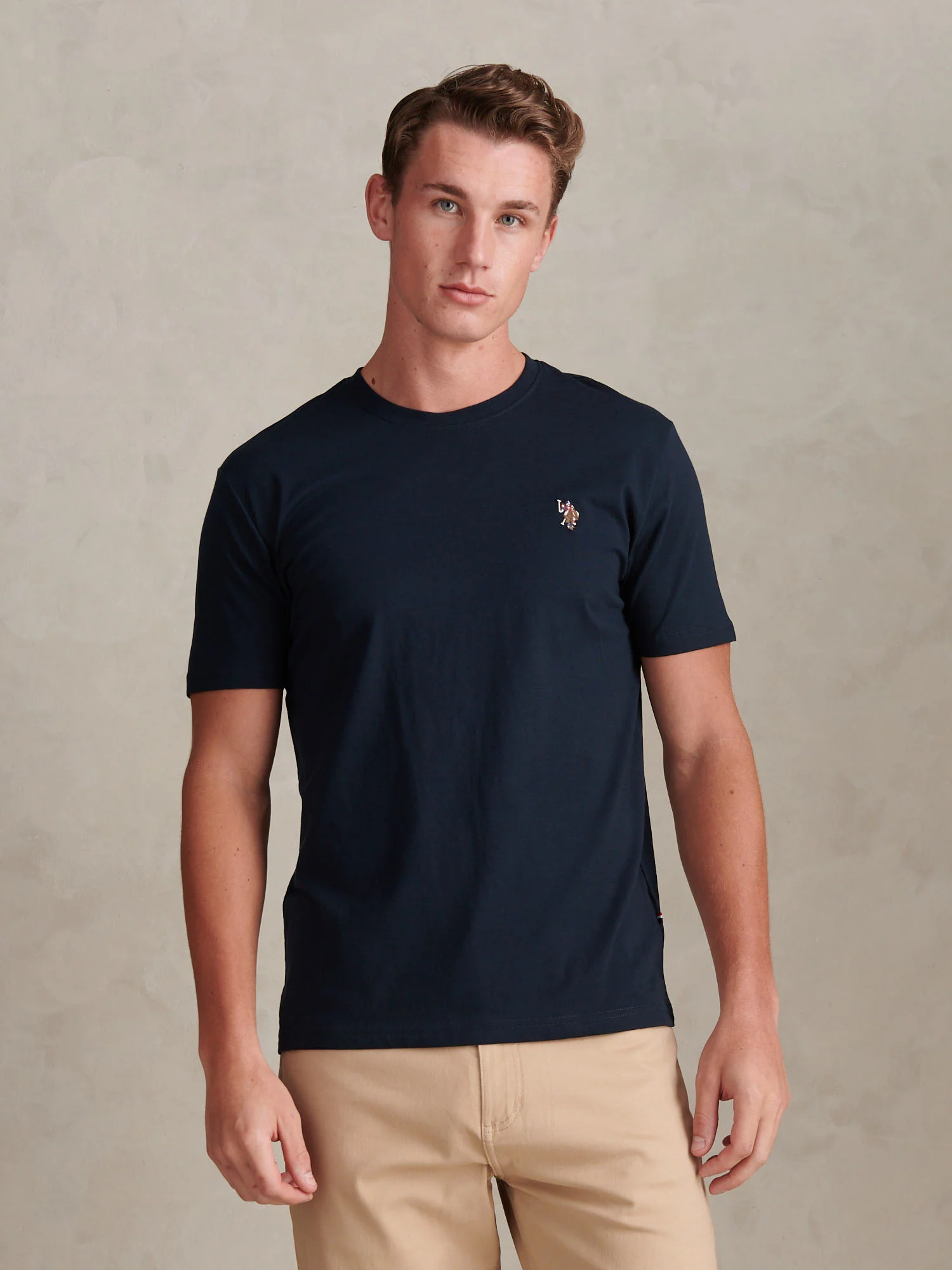 Mens Double Horsemen T-Shirt Dark Sapphire Navy / Multi Coloured DHM
