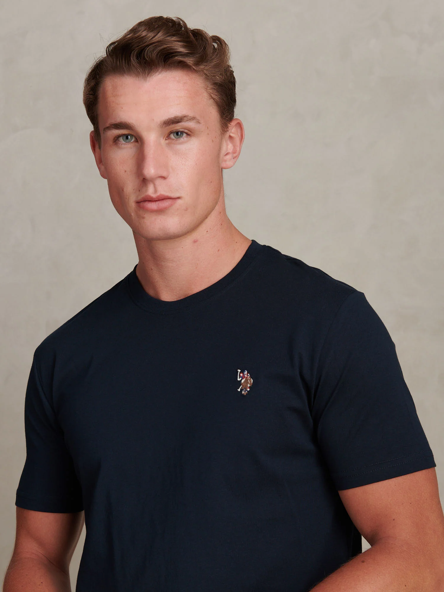 Mens Double Horsemen T-Shirt Dark Sapphire Navy / Multi Coloured DHM - Image 2