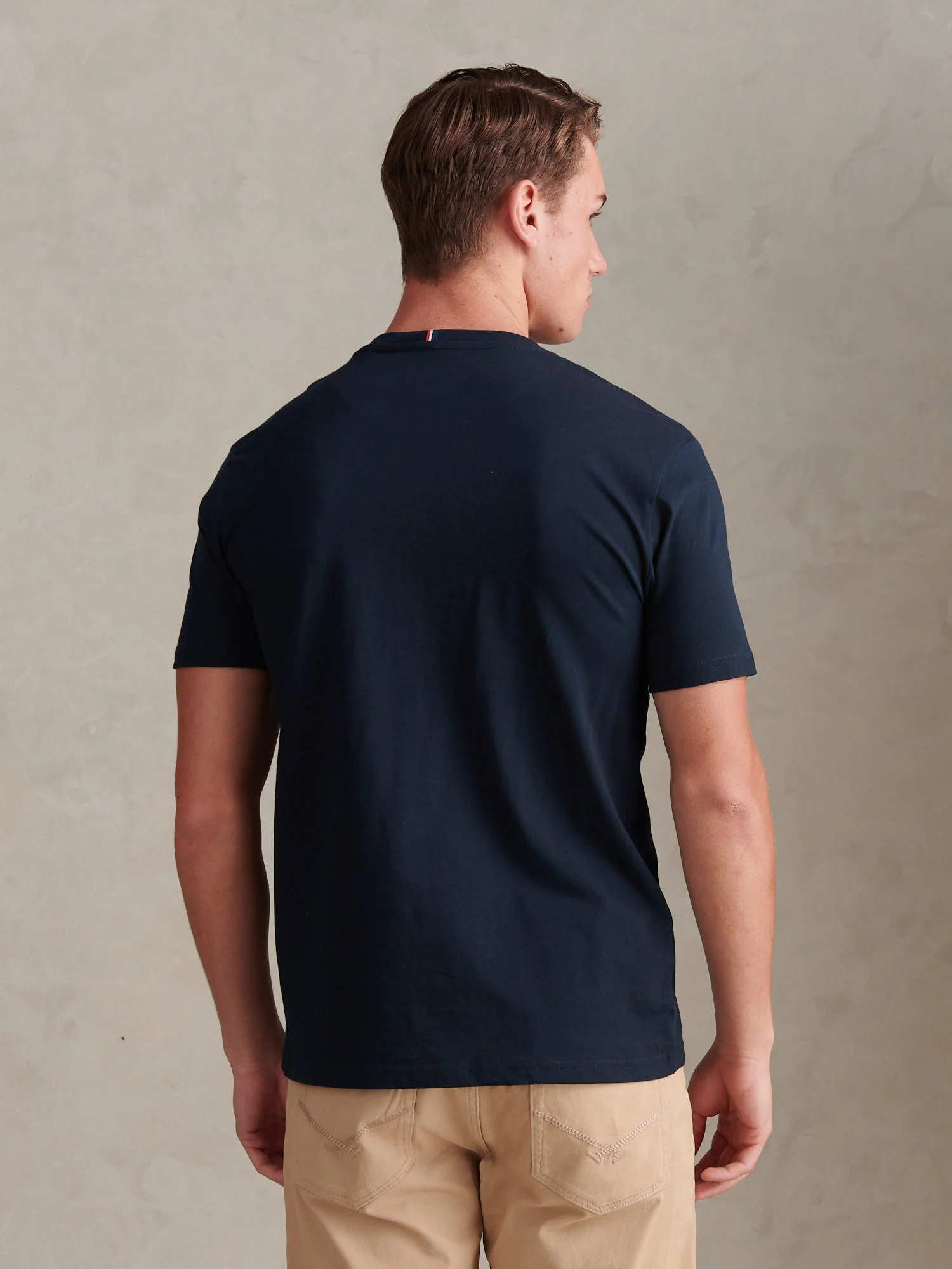 Mens Double Horsemen T-Shirt Dark Sapphire Navy / Multi Coloured DHM - Image 4