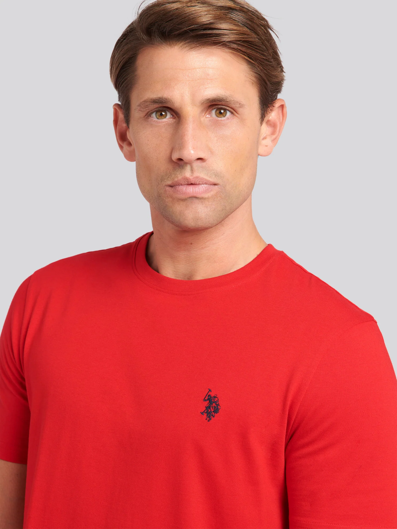Mens Double Horsemen T-Shirt Haute Red - Image 2