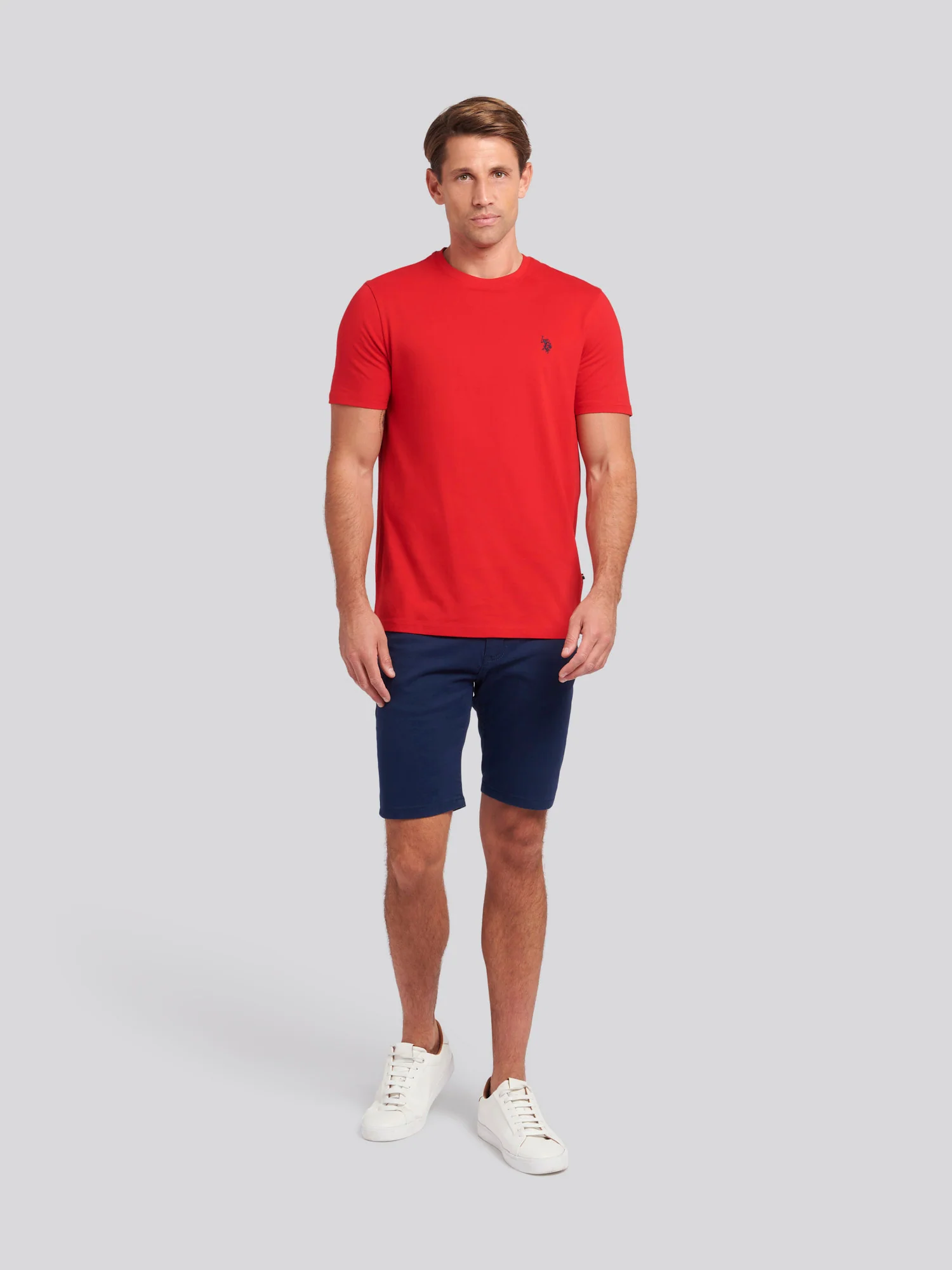 Mens Double Horsemen T-Shirt Haute Red - Image 3