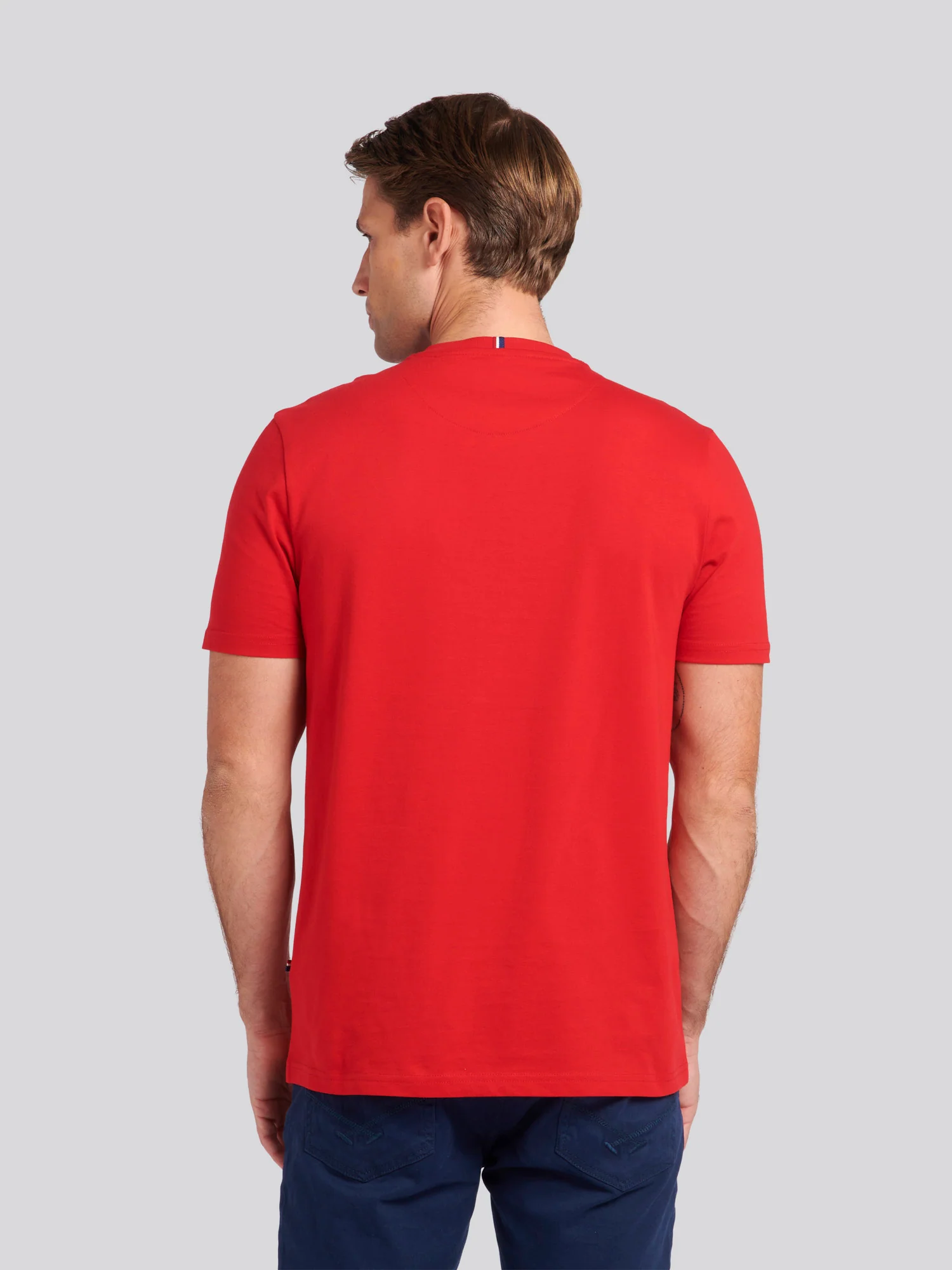 Mens Double Horsemen T-Shirt Haute Red - Image 4