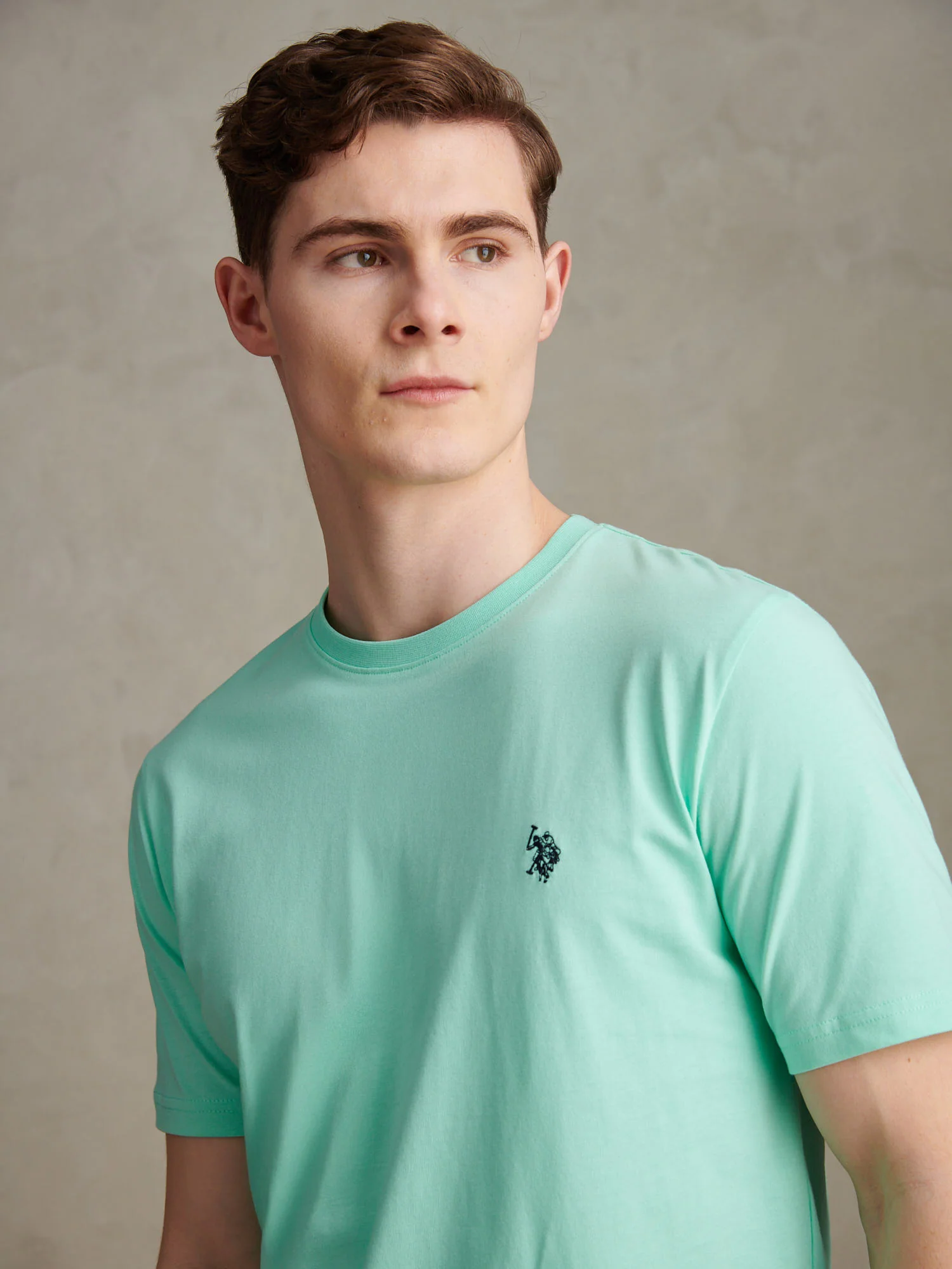 Mens Double Horsemen T-Shirt Ice Green - Image 2