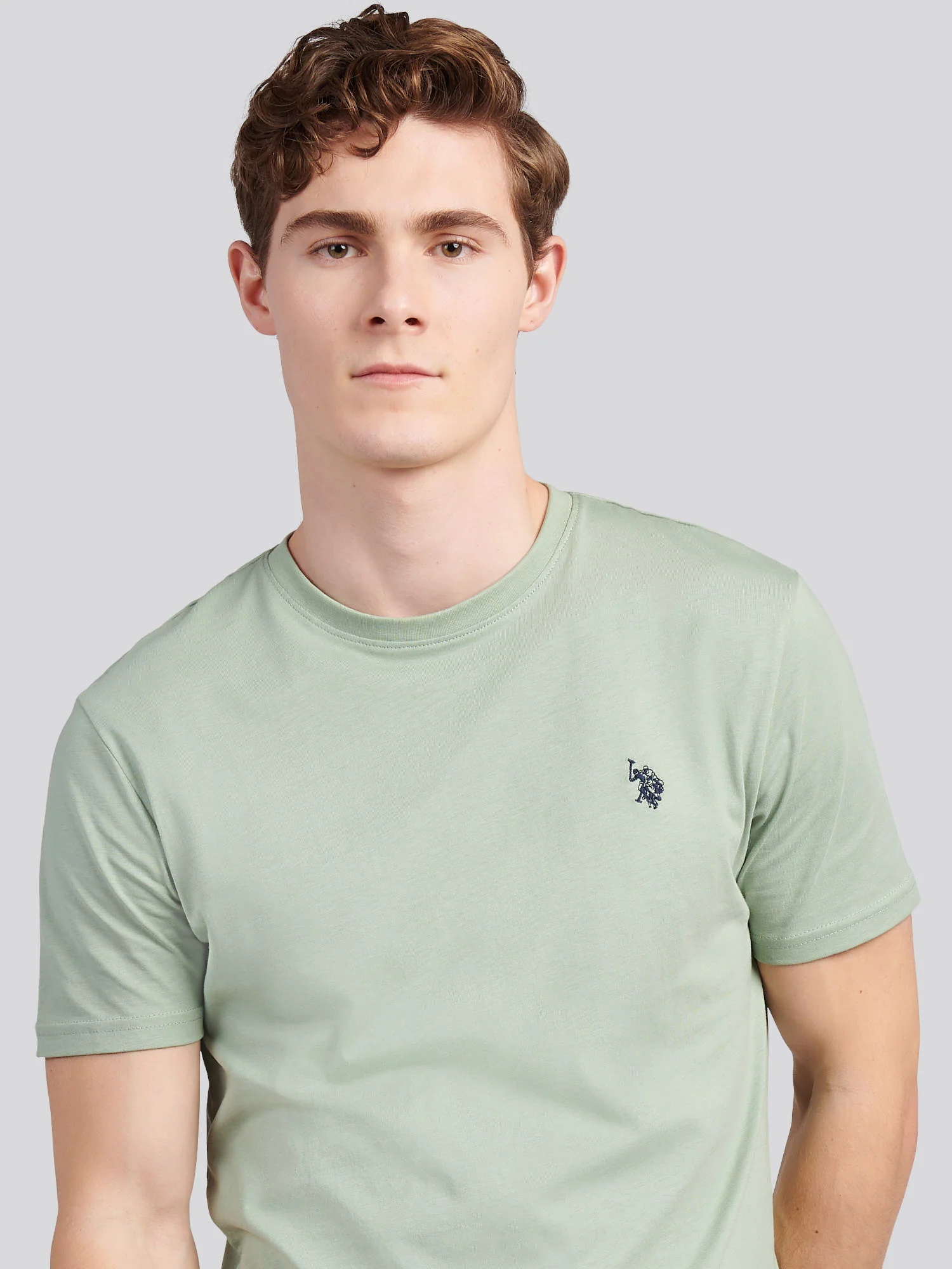 Mens Double Horsemen T-Shirt Iceberg Green - Image 2