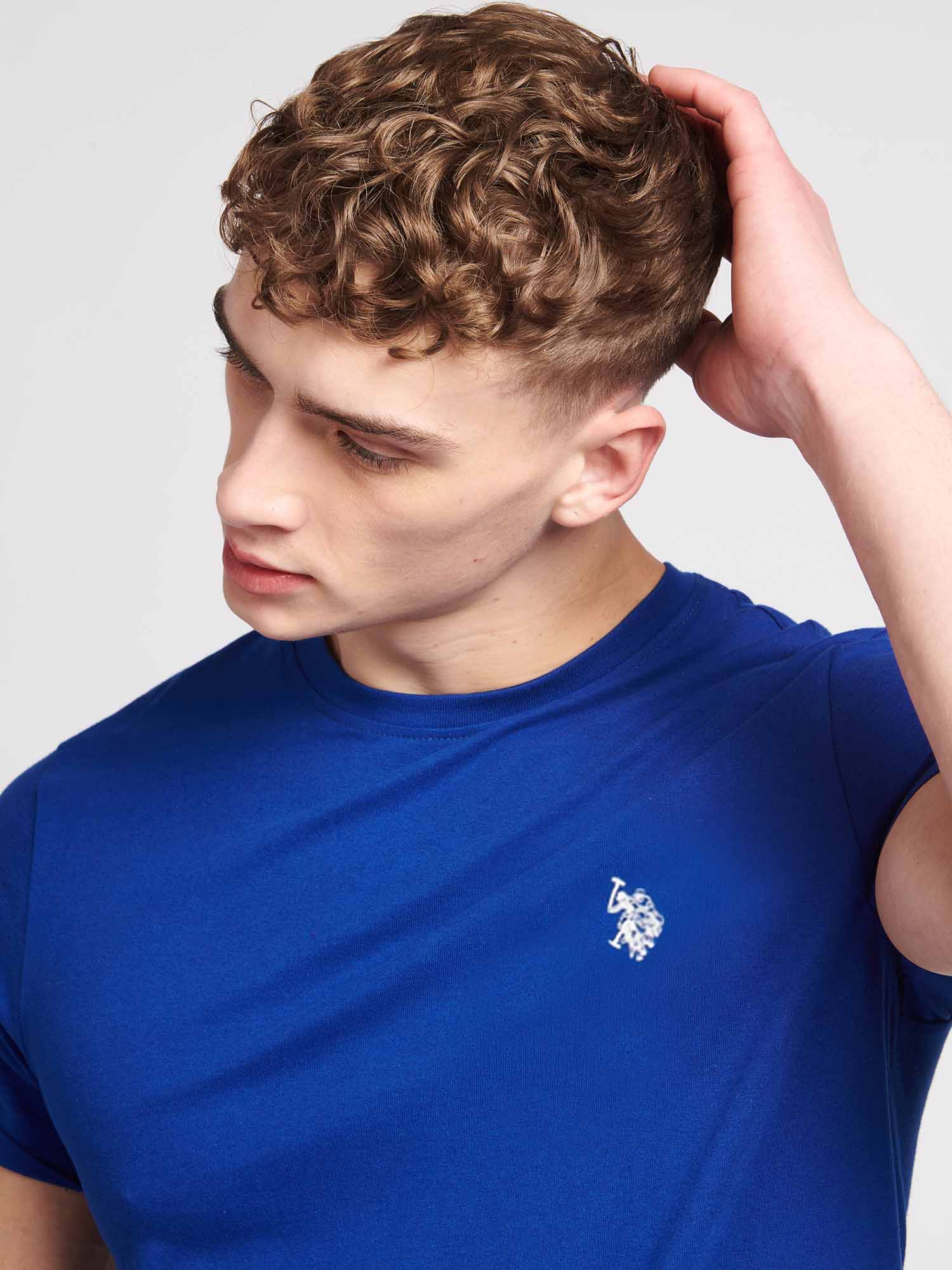 Mens Double Horsemen T-Shirt Sodalite Blue - Image 3