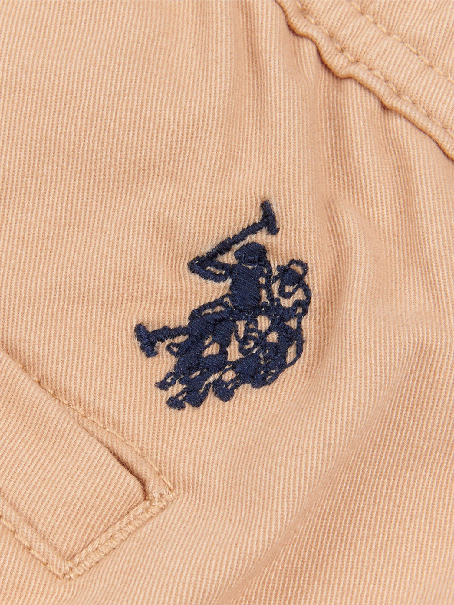 Mens Drawstring Waist Casual Trousers in Tan - Image 6
