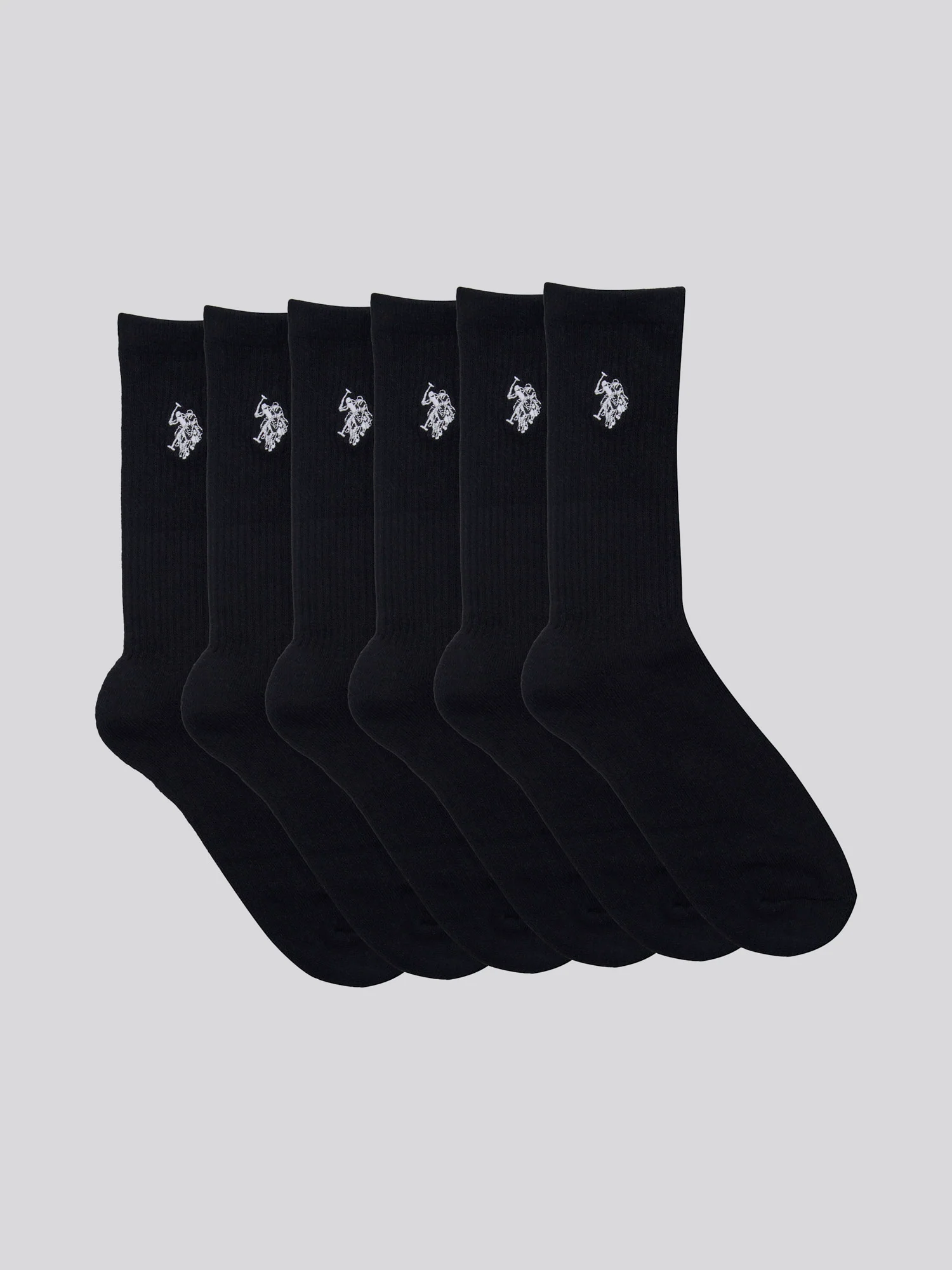 Mens Five Pack Classic Sports Socks in Black