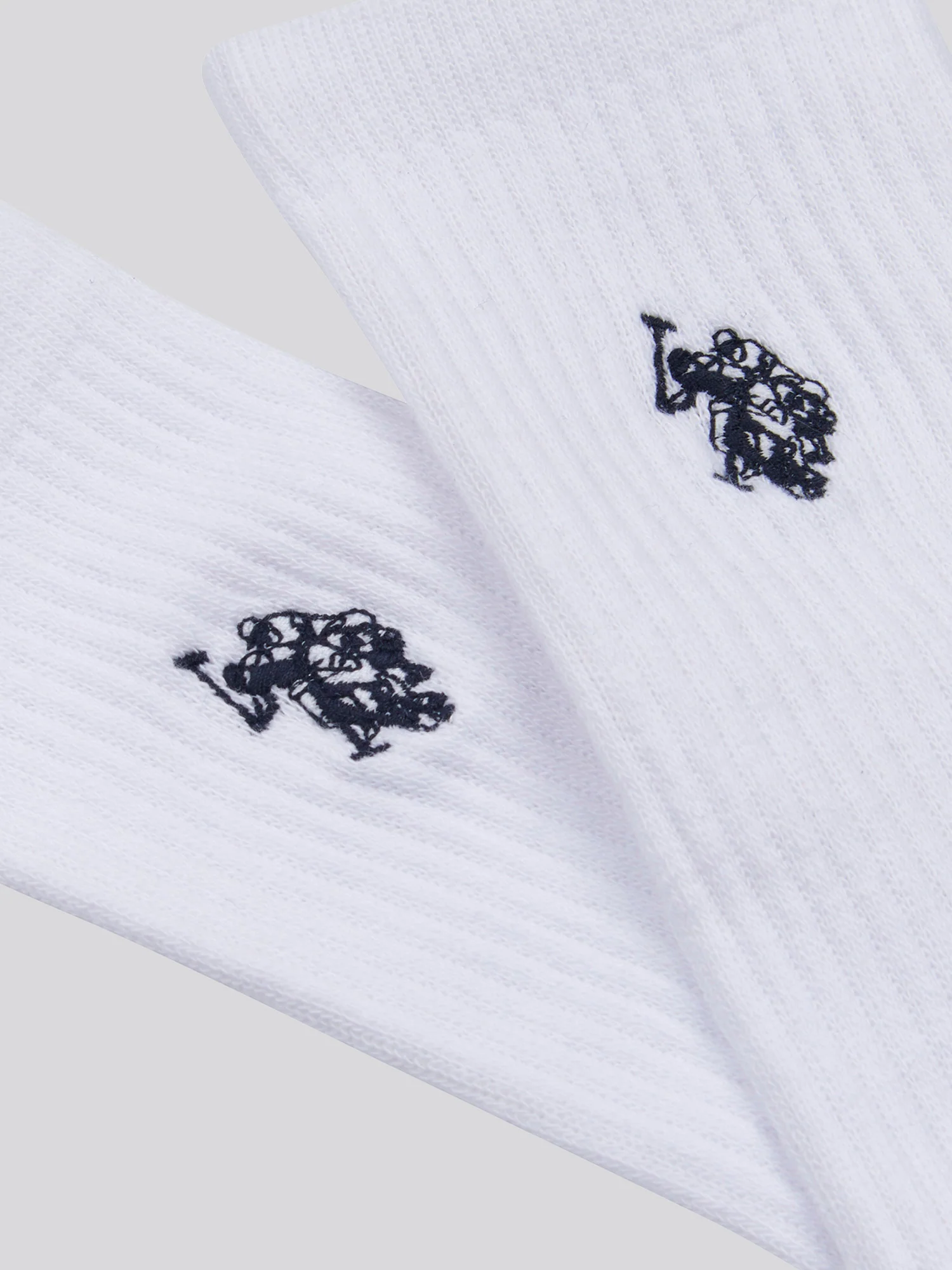 Mens Five Pack Classic Sports Socks in Bright White - Image 3