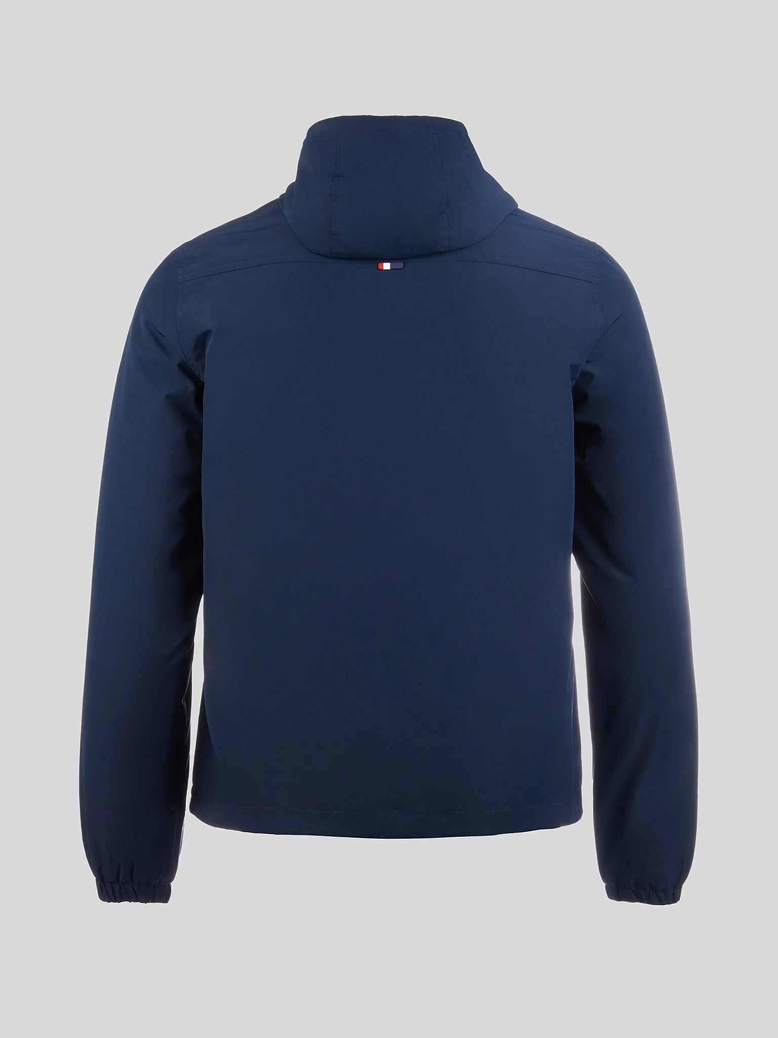 Mens Fleece Lined Windbreaker Jacket in Dark Sapphire Navy / Haute Red DHM - Image 10