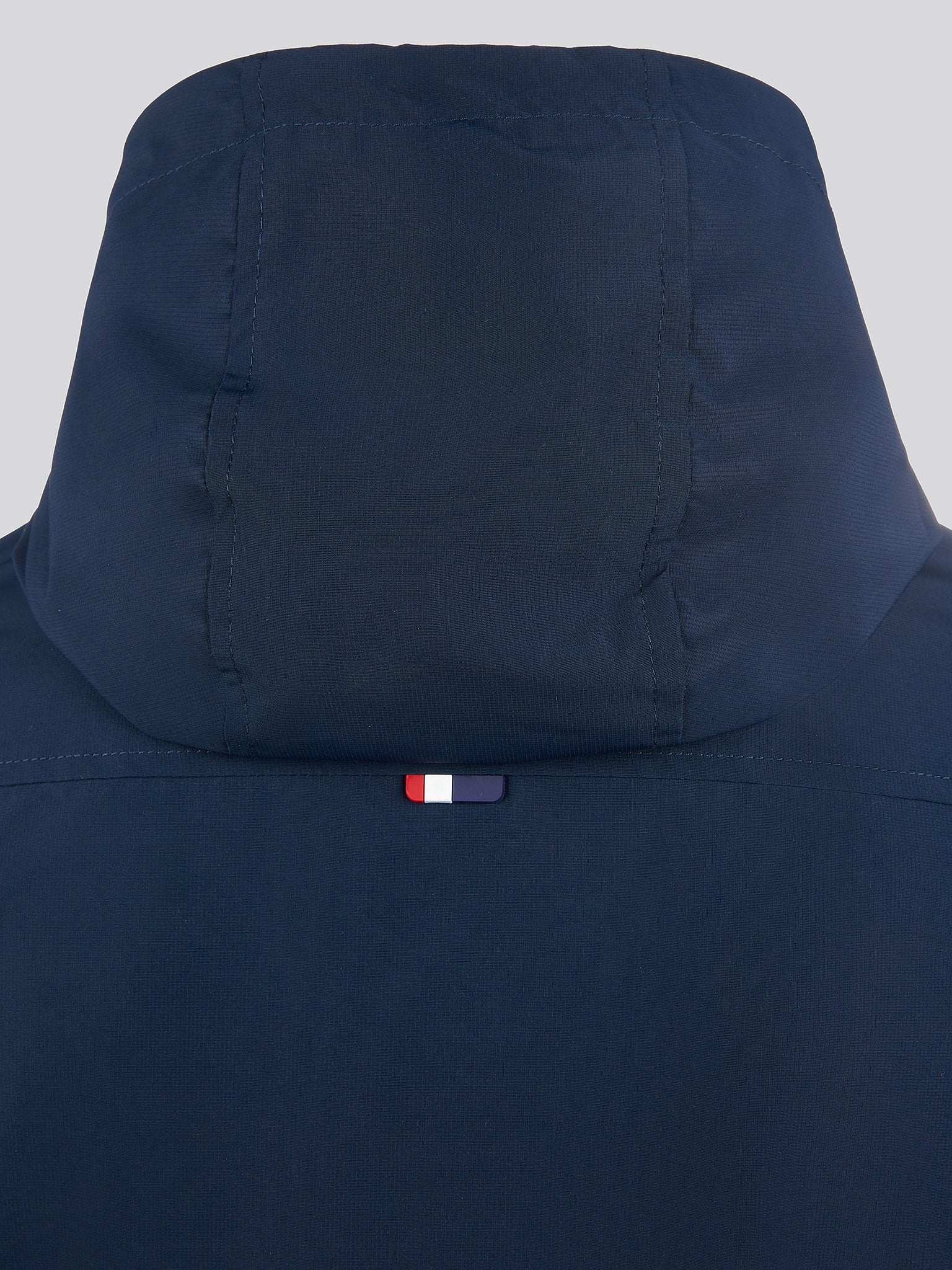 Mens Fleece Lined Windbreaker Jacket in Dark Sapphire Navy / Haute Red DHM - Image 14
