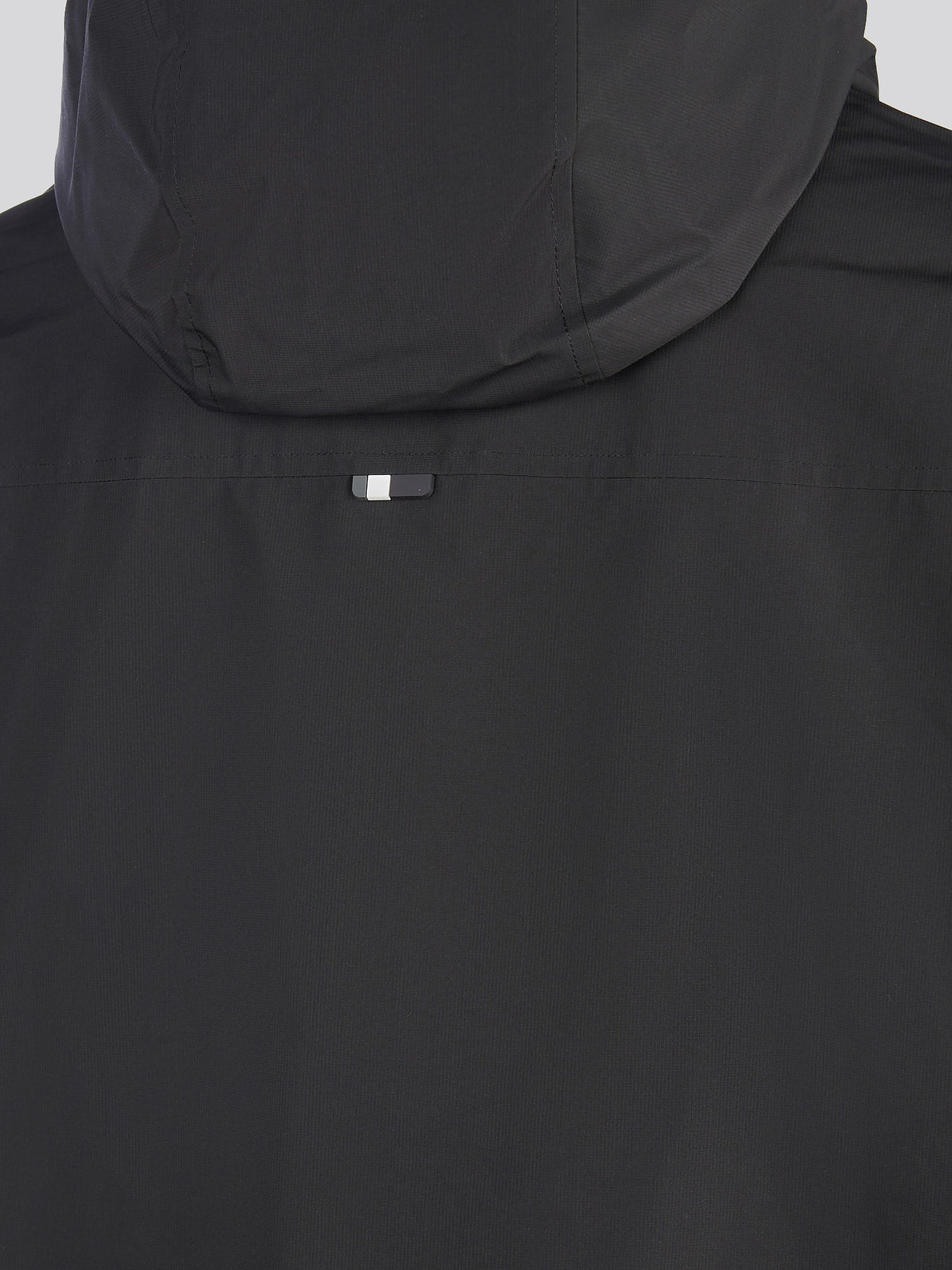 Mens Fleece Lined Windbreaker Jacket in Black Bright White DHM - Image 13