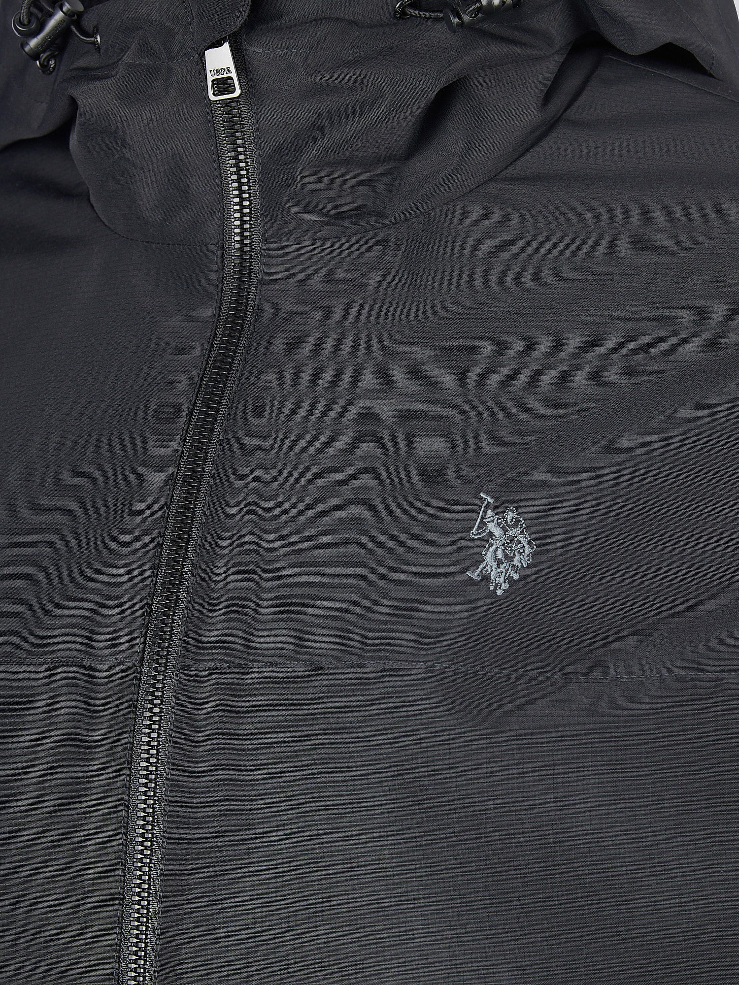 Mens Fleece Lined Winter Rain Jacket in Black - Image 9