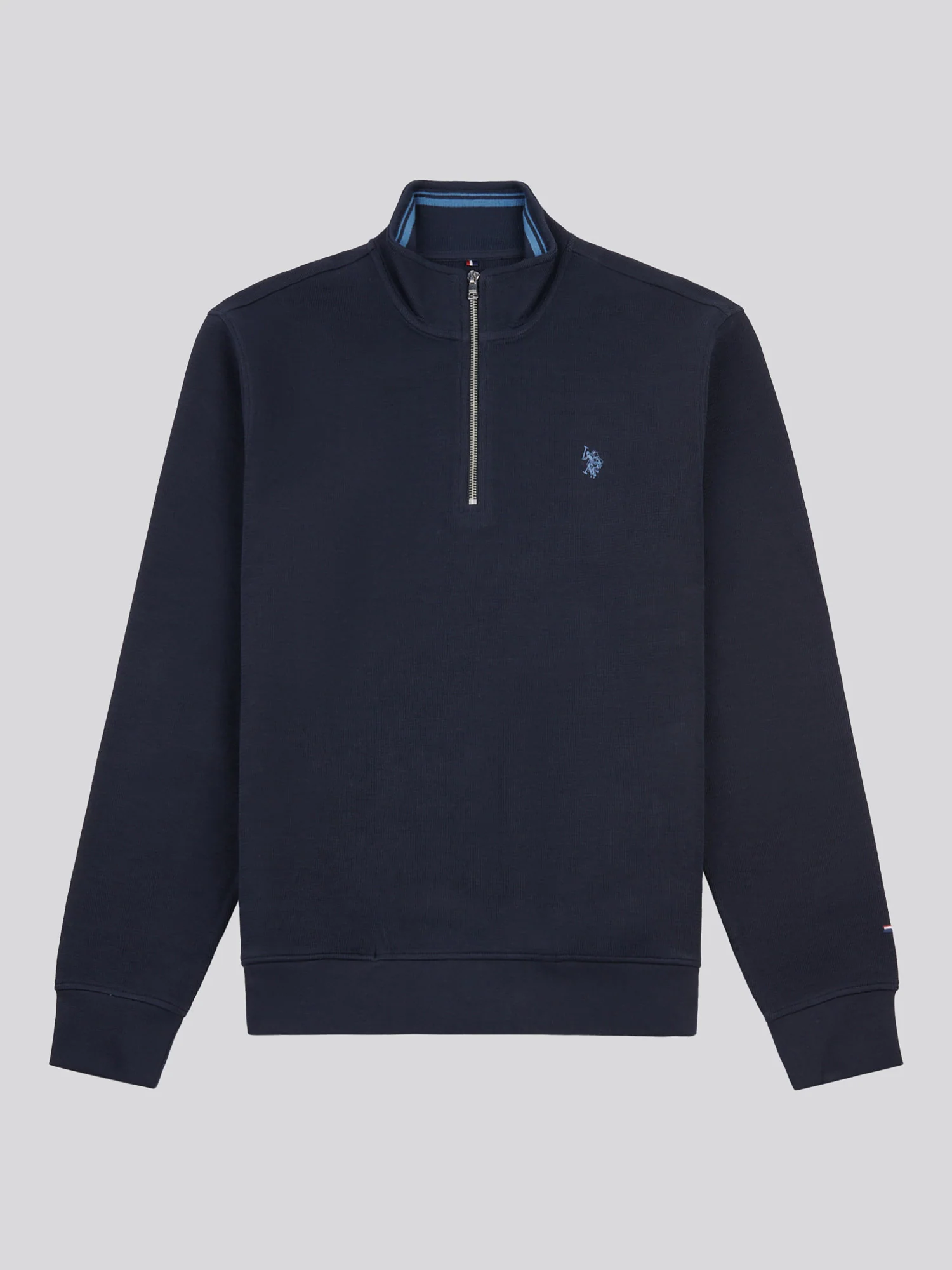 Mens French Rib 1/4 Funnel in Dark Sapphire Navy / Moonlight Blue DHM - Image 6