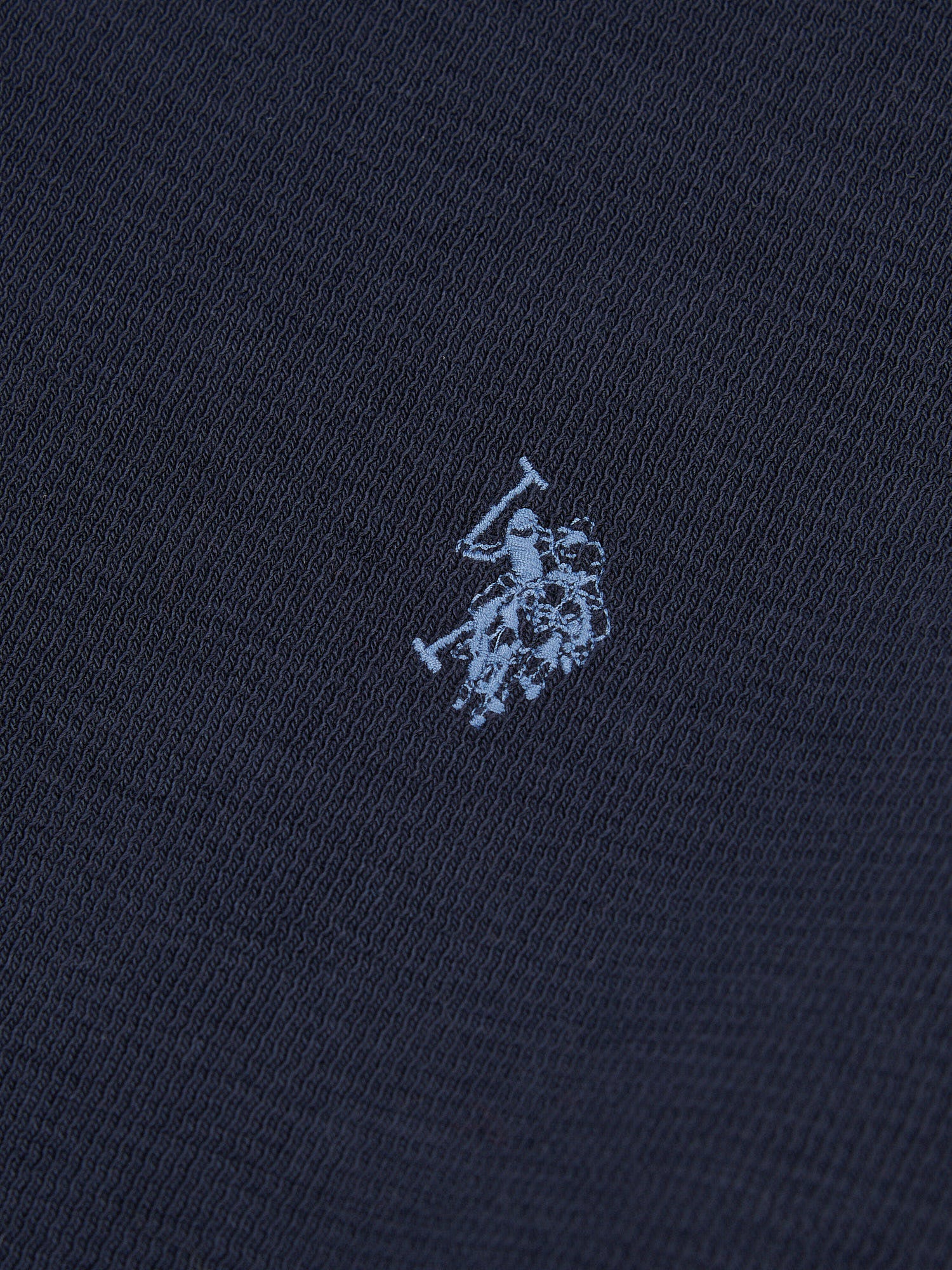 Mens French Rib 1/4 Funnel in Dark Sapphire Navy / Moonlight Blue DHM - Image 8