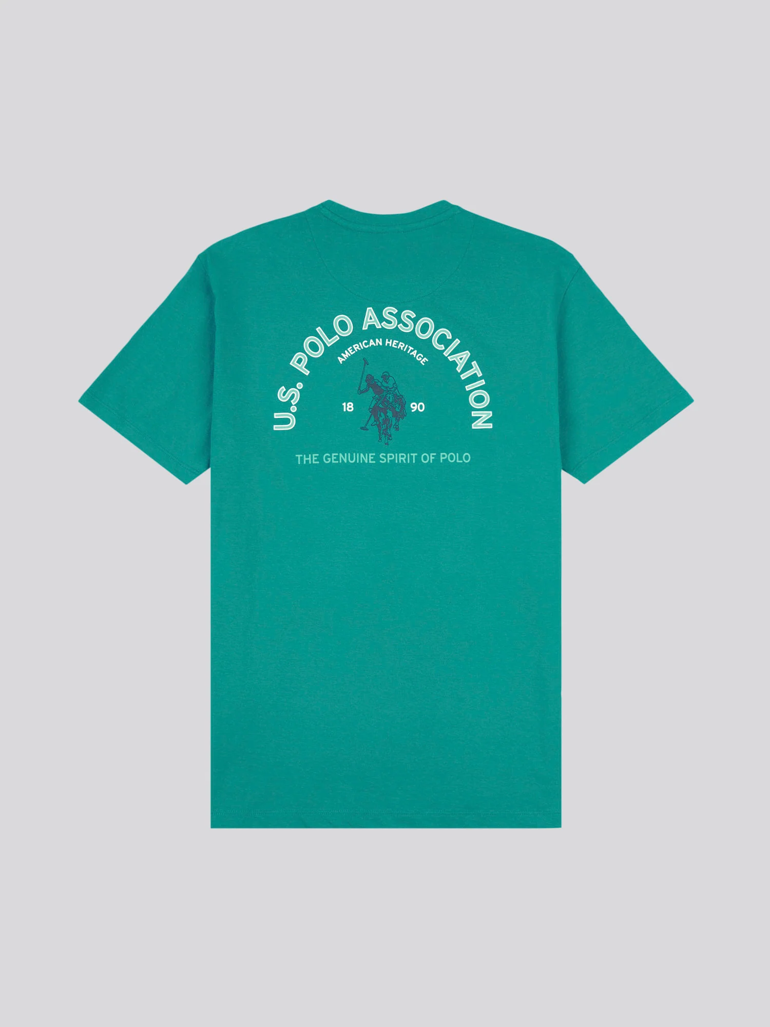 Mens Front/Back Print Graphic T-Shirt in Alexandrite - Image 8
