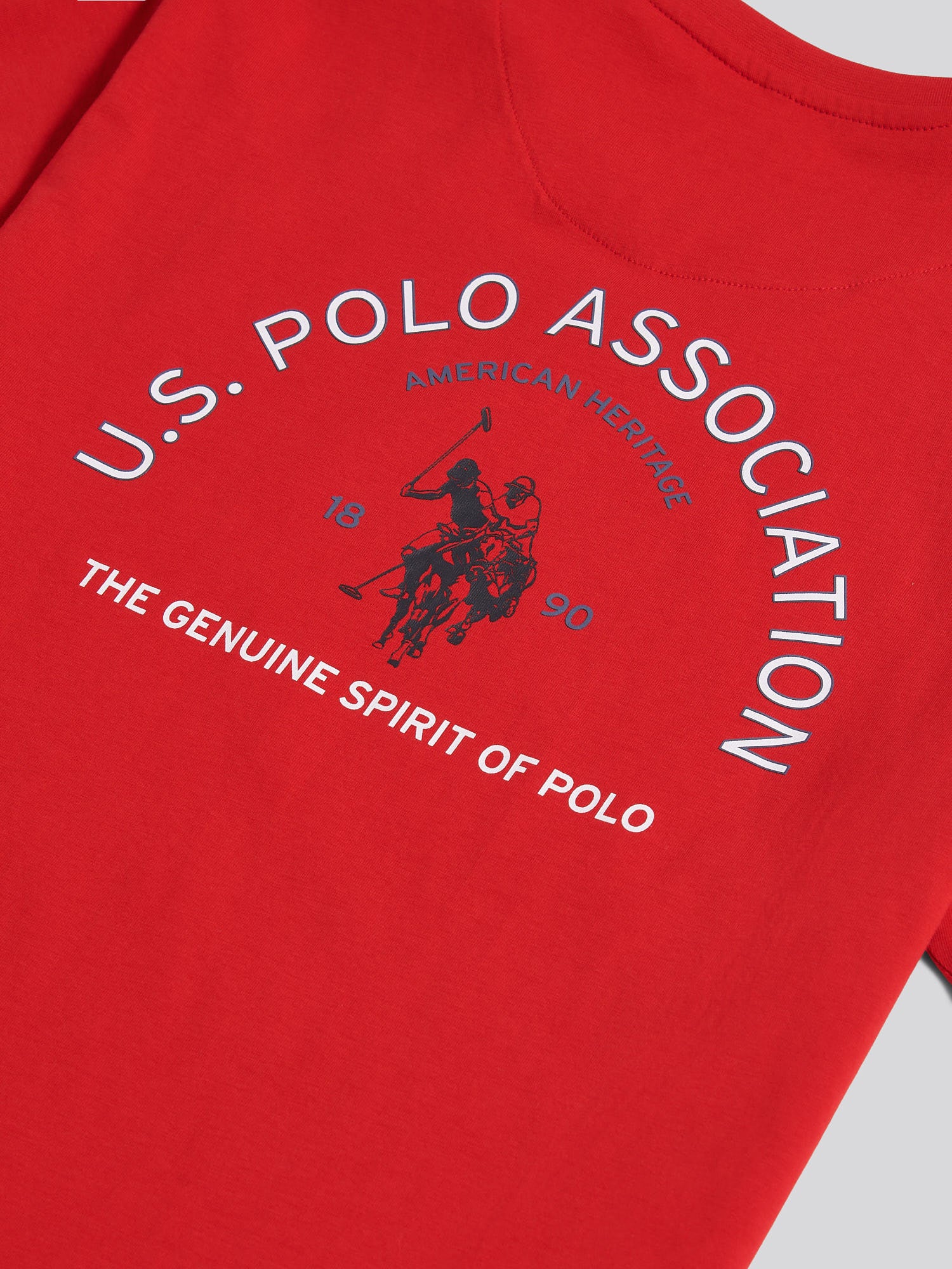 Mens Front/Back Print Graphic T-Shirt in Haute Red - Image 10
