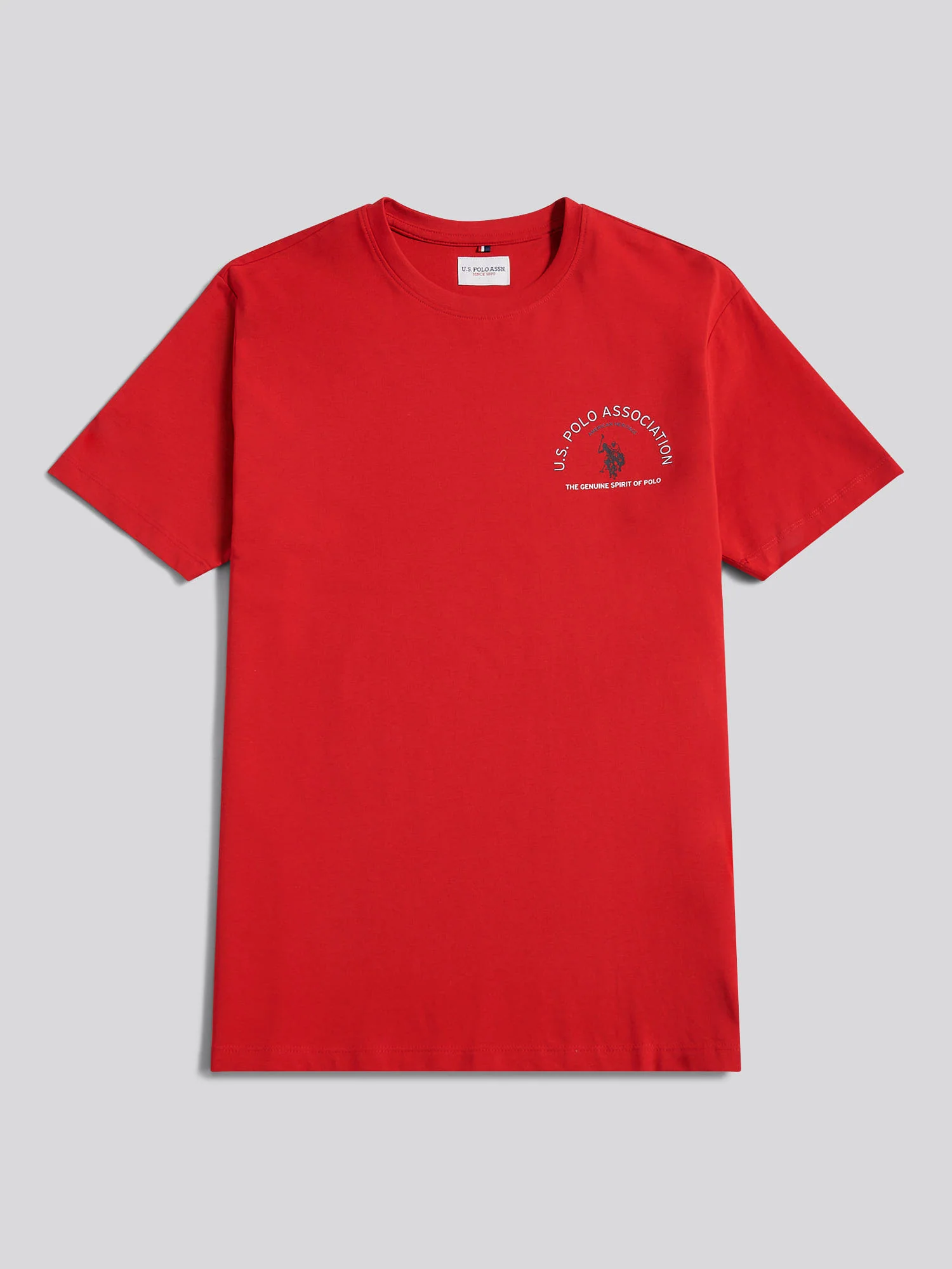 Mens Front/Back Print Graphic T-Shirt in Haute Red - Image 7