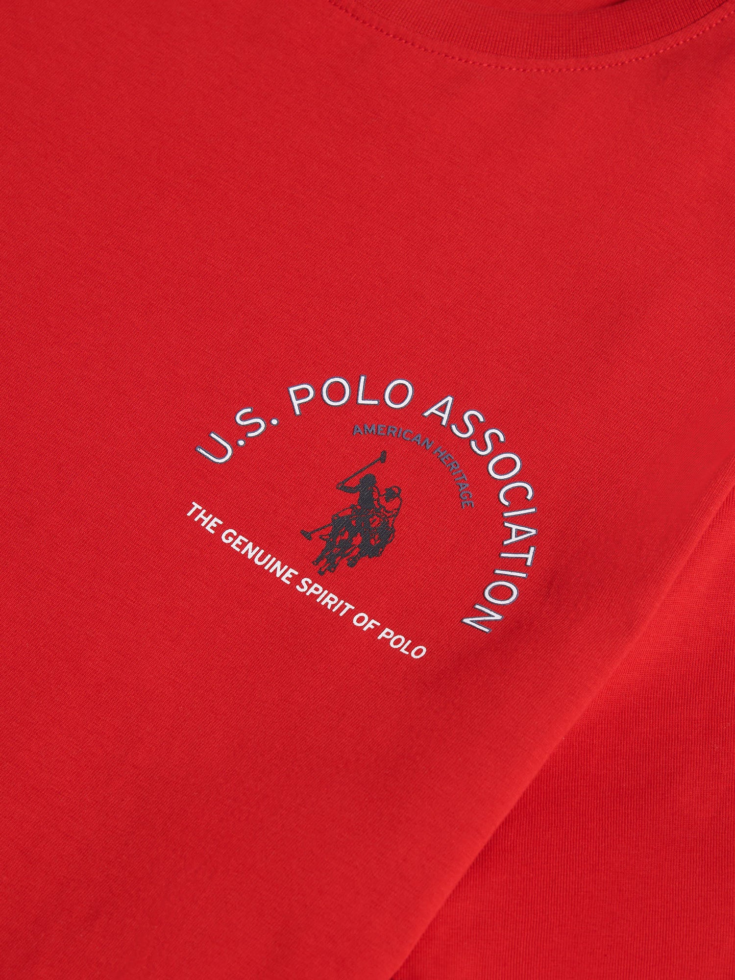 Mens Front/Back Print Graphic T-Shirt in Haute Red - Image 9