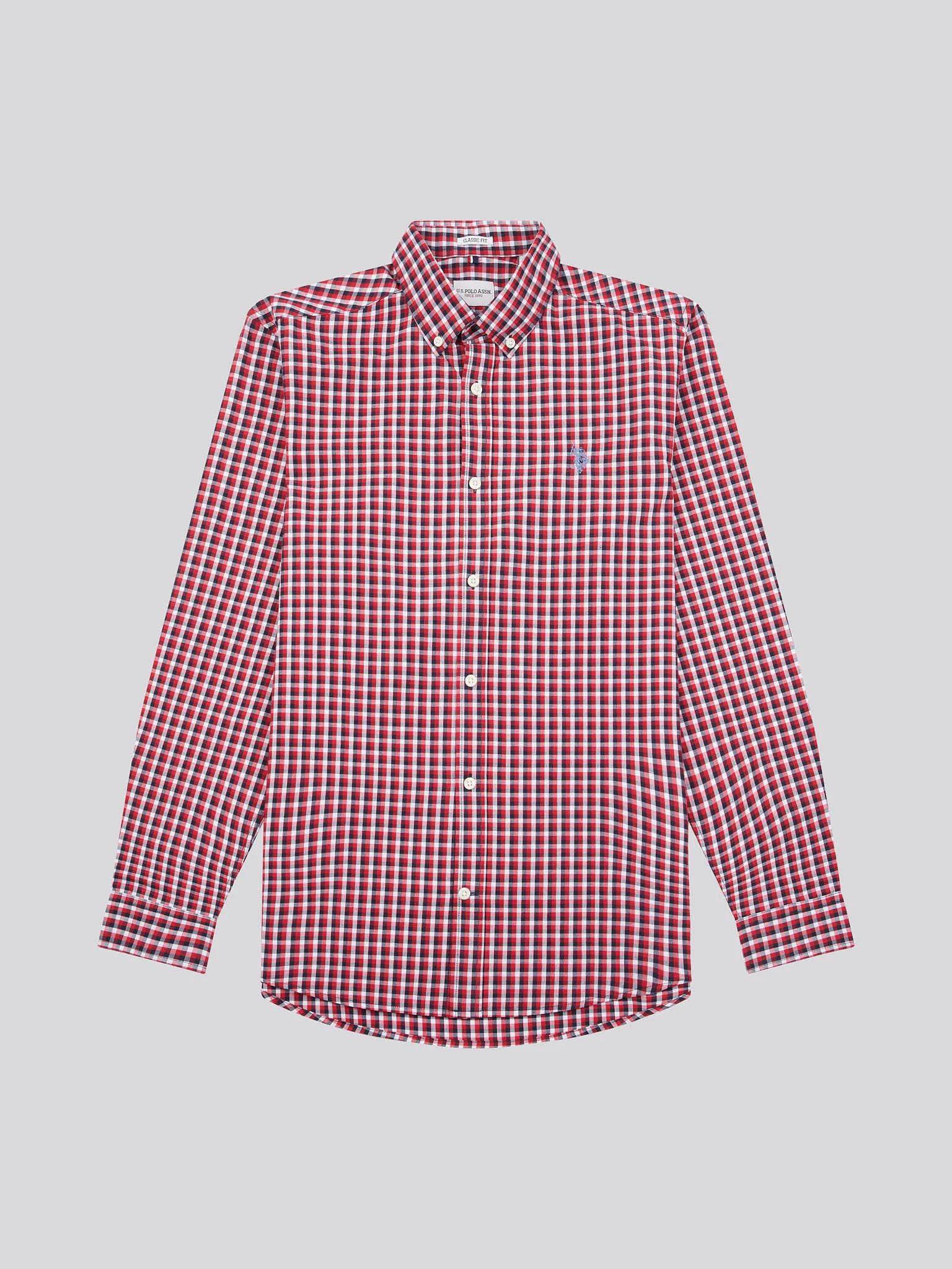 Mens Gingham Shirt in Multi - Image 5