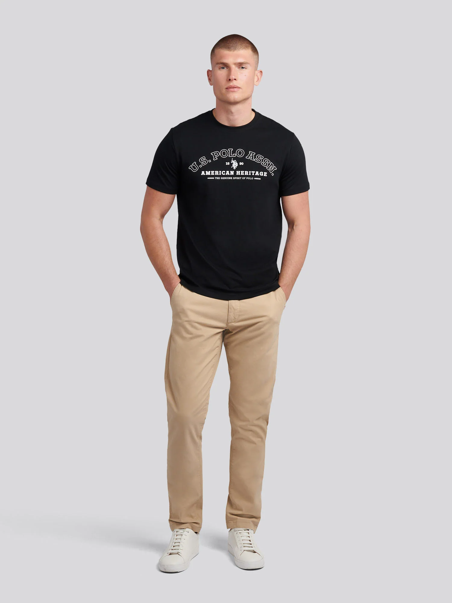 Mens Heritage Graphic T-Shirt in Black - Image 3