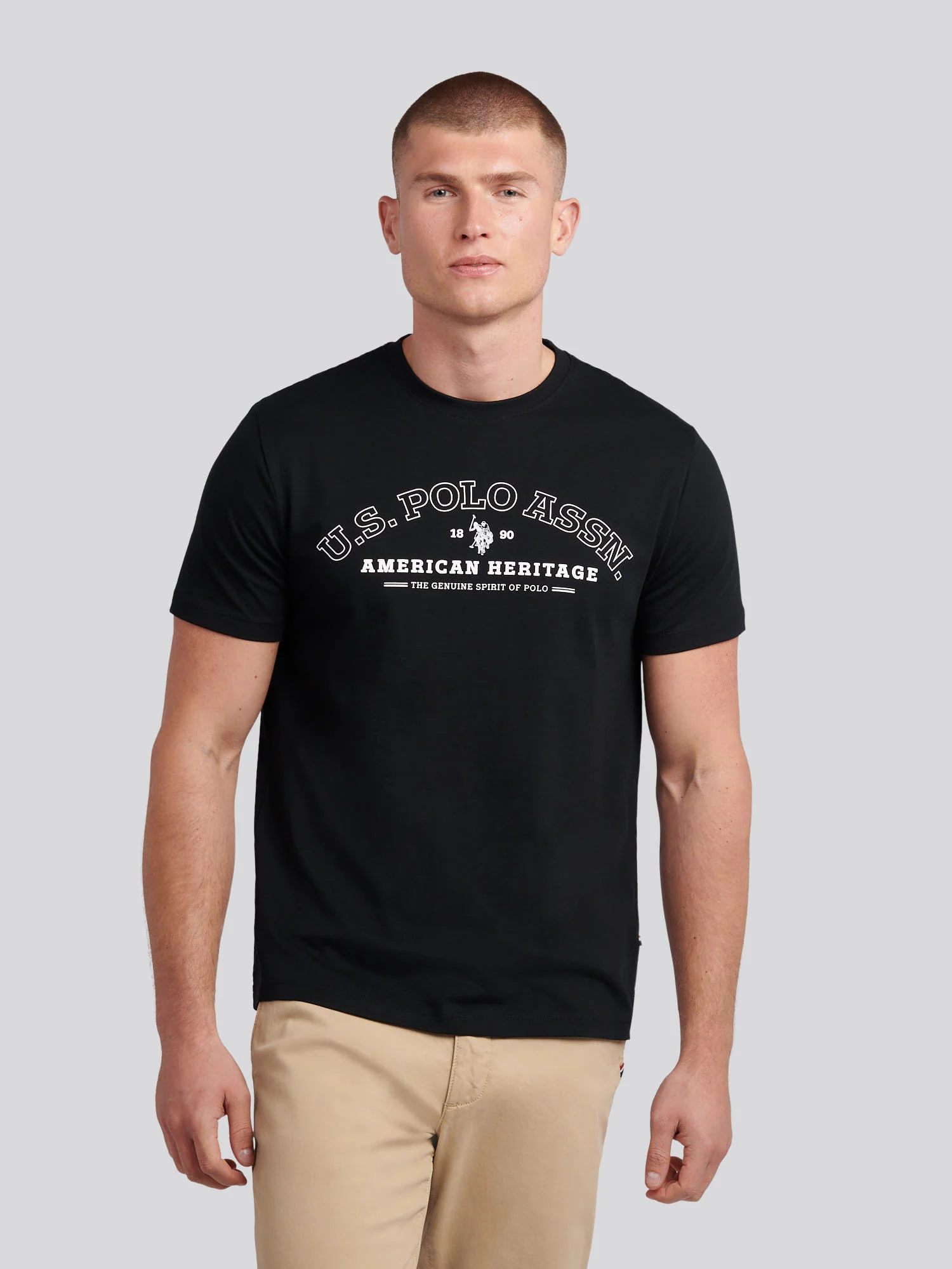 Mens Heritage Graphic T-Shirt in Black - Image 5