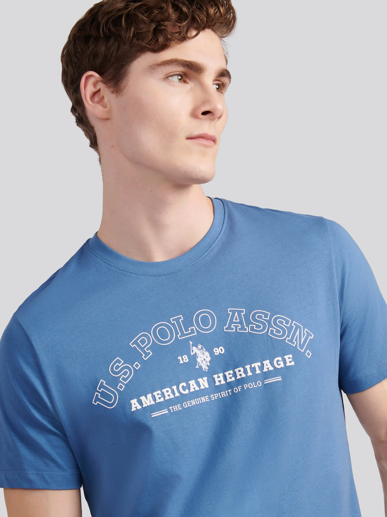 Mens Heritage Graphic T-Shirt in Blue Horizon - Image 2