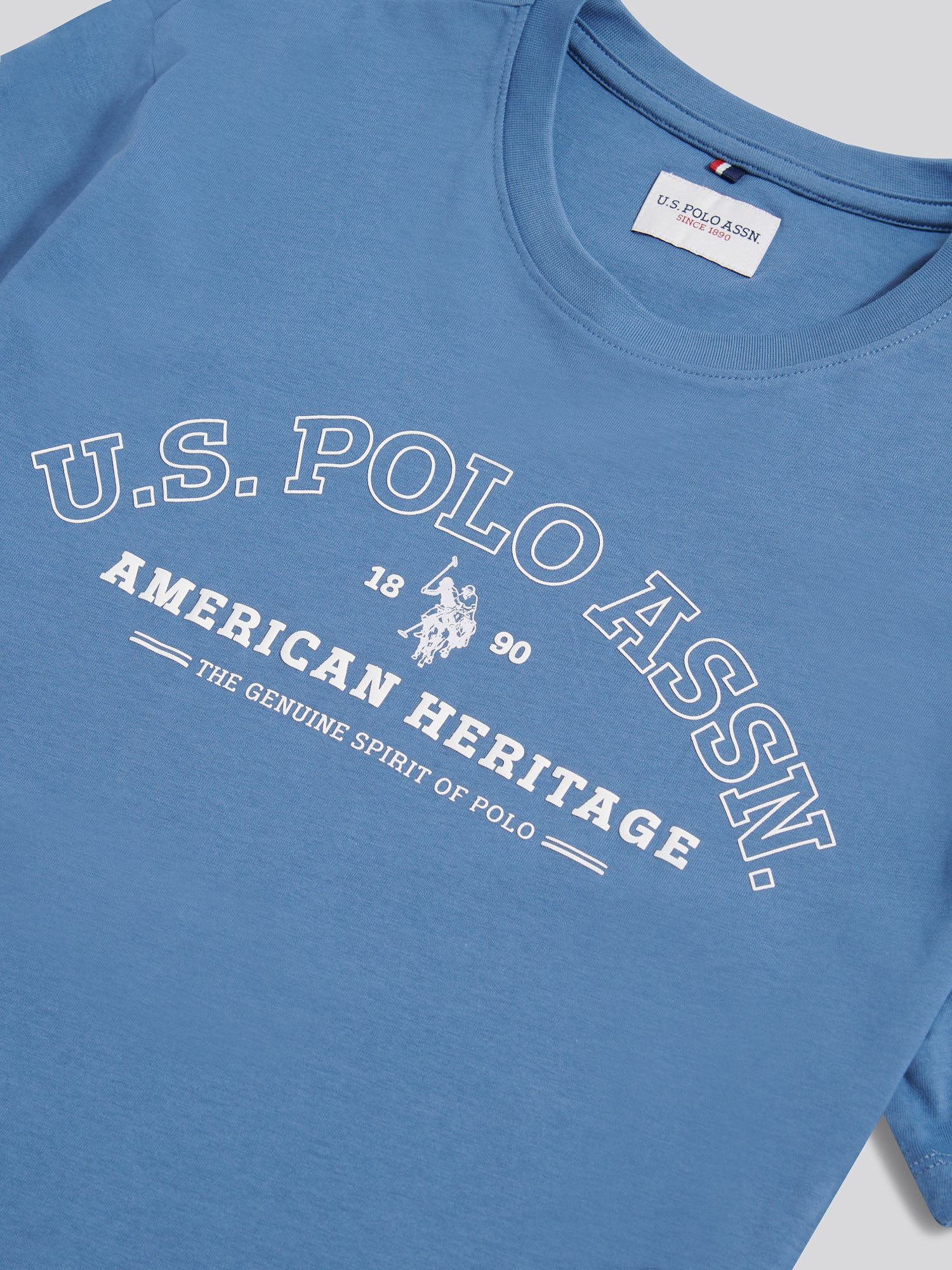 Mens Heritage Graphic T-Shirt in Blue Horizon - Image 7