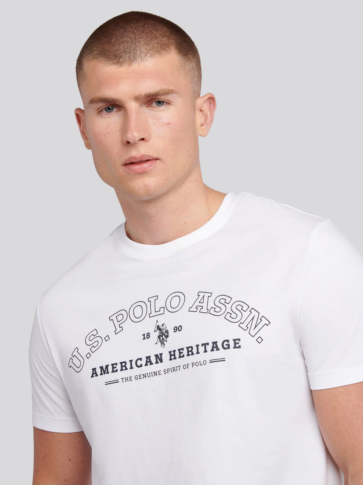 Mens Heritage Graphic T-Shirt in Bright White - Image 2