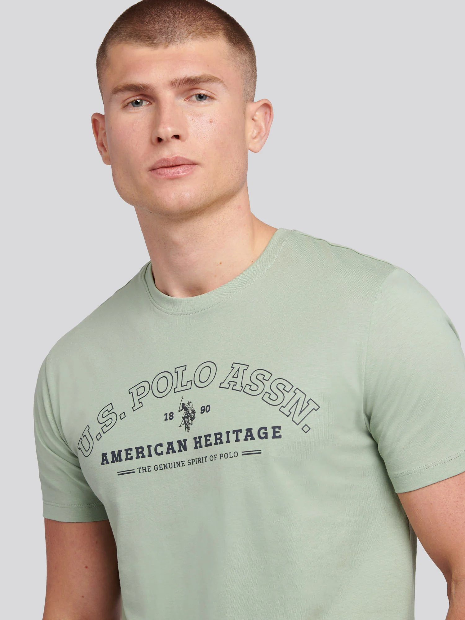 Mens Heritage Graphic T-Shirt in Iceberg Green - Image 2