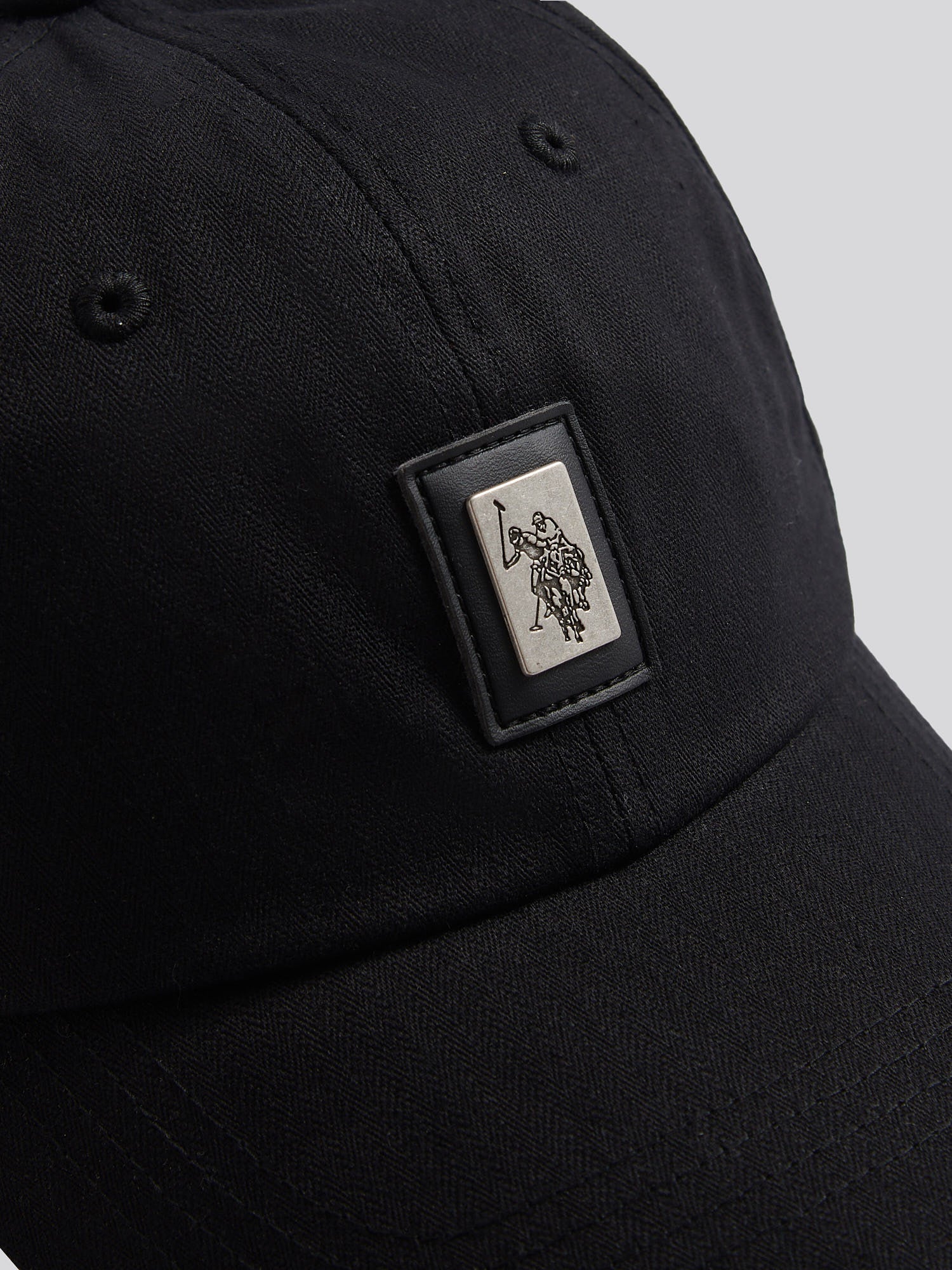 Mens Herringbone Cap in Black - Image 5