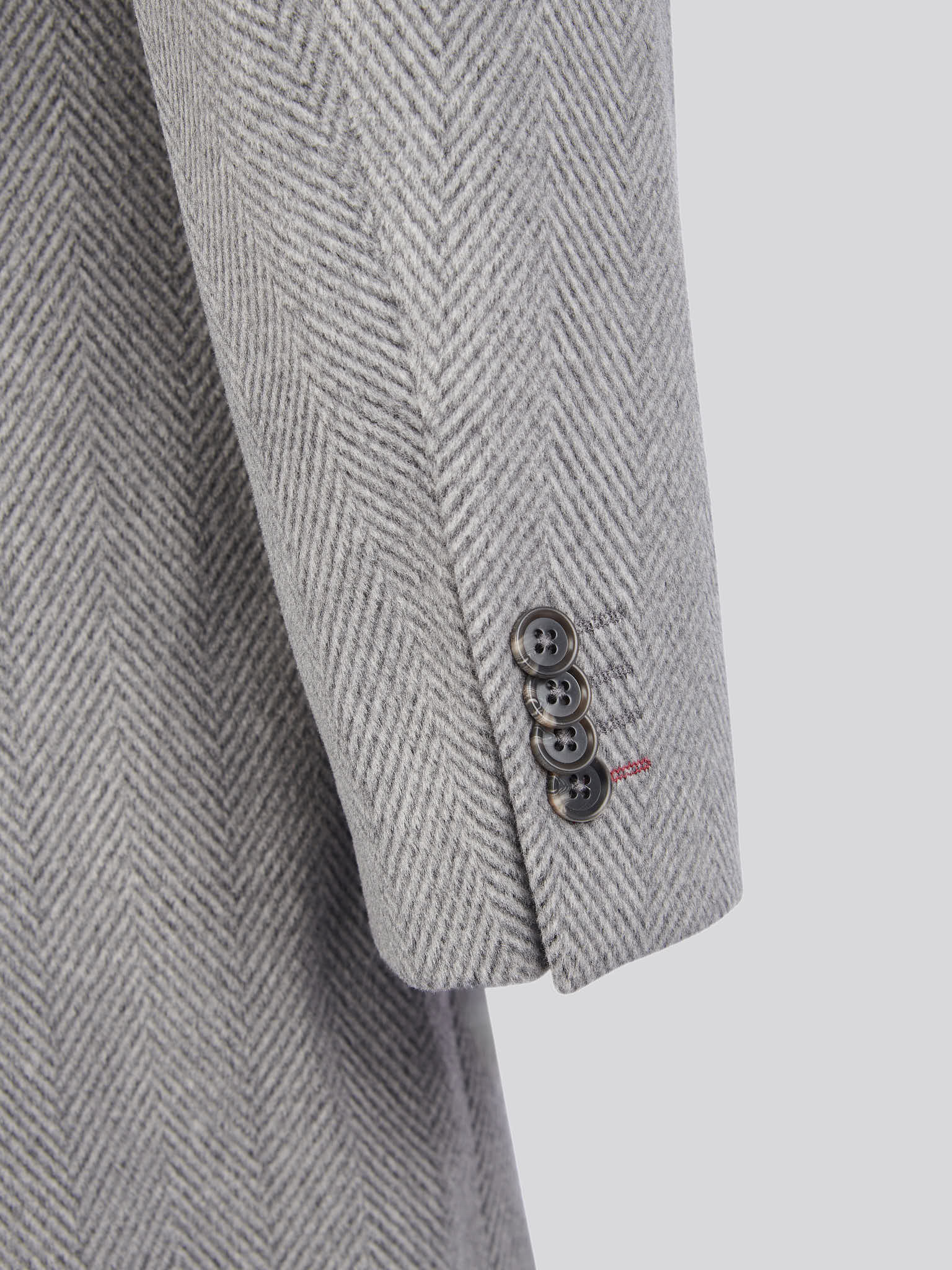 Mens Herringbone Coat in Ebony Windsor Wine DHM - Image 14