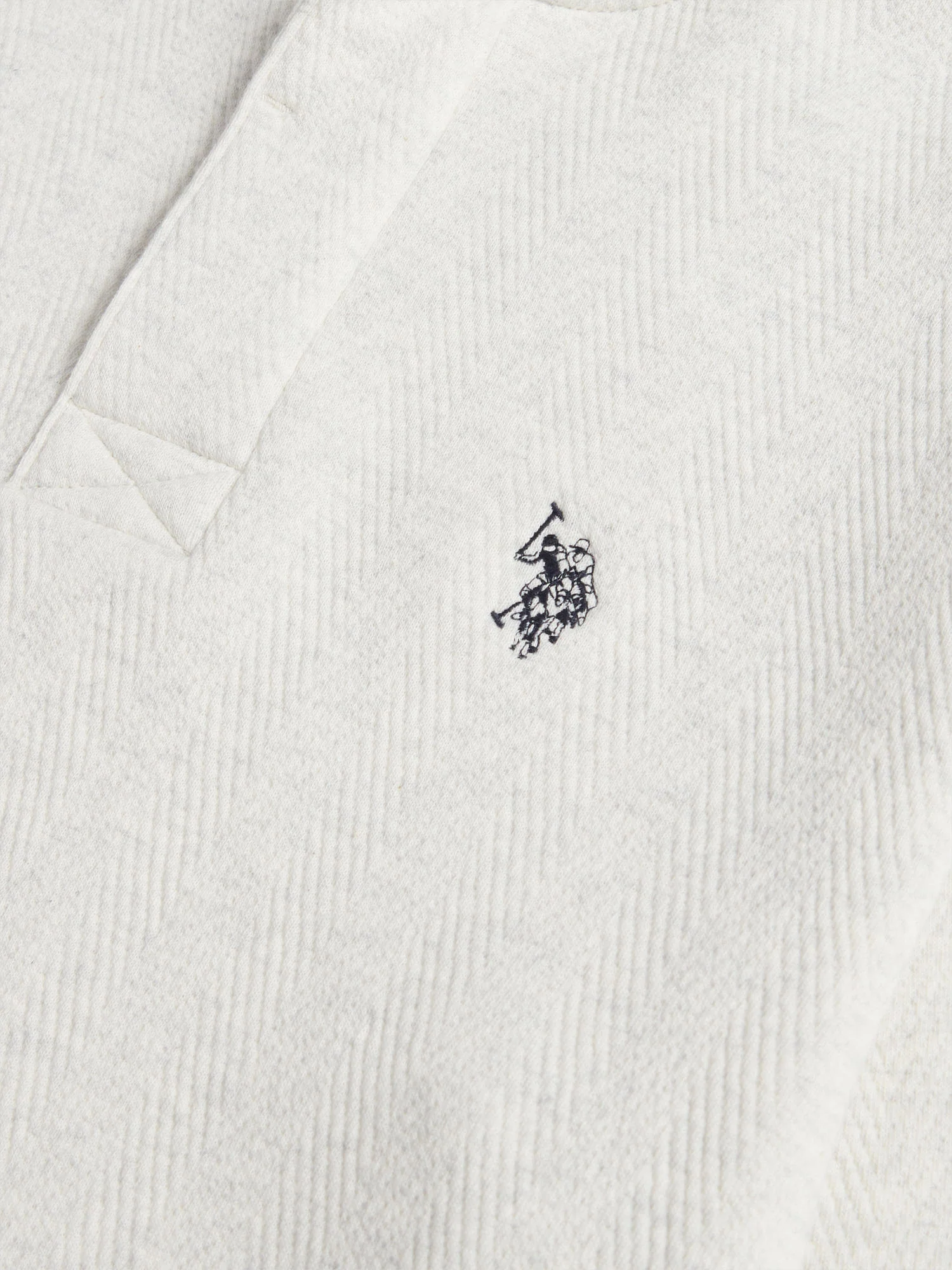 Mens Herringbone Open Hem Funnel in Light Grey Marl - Image 7