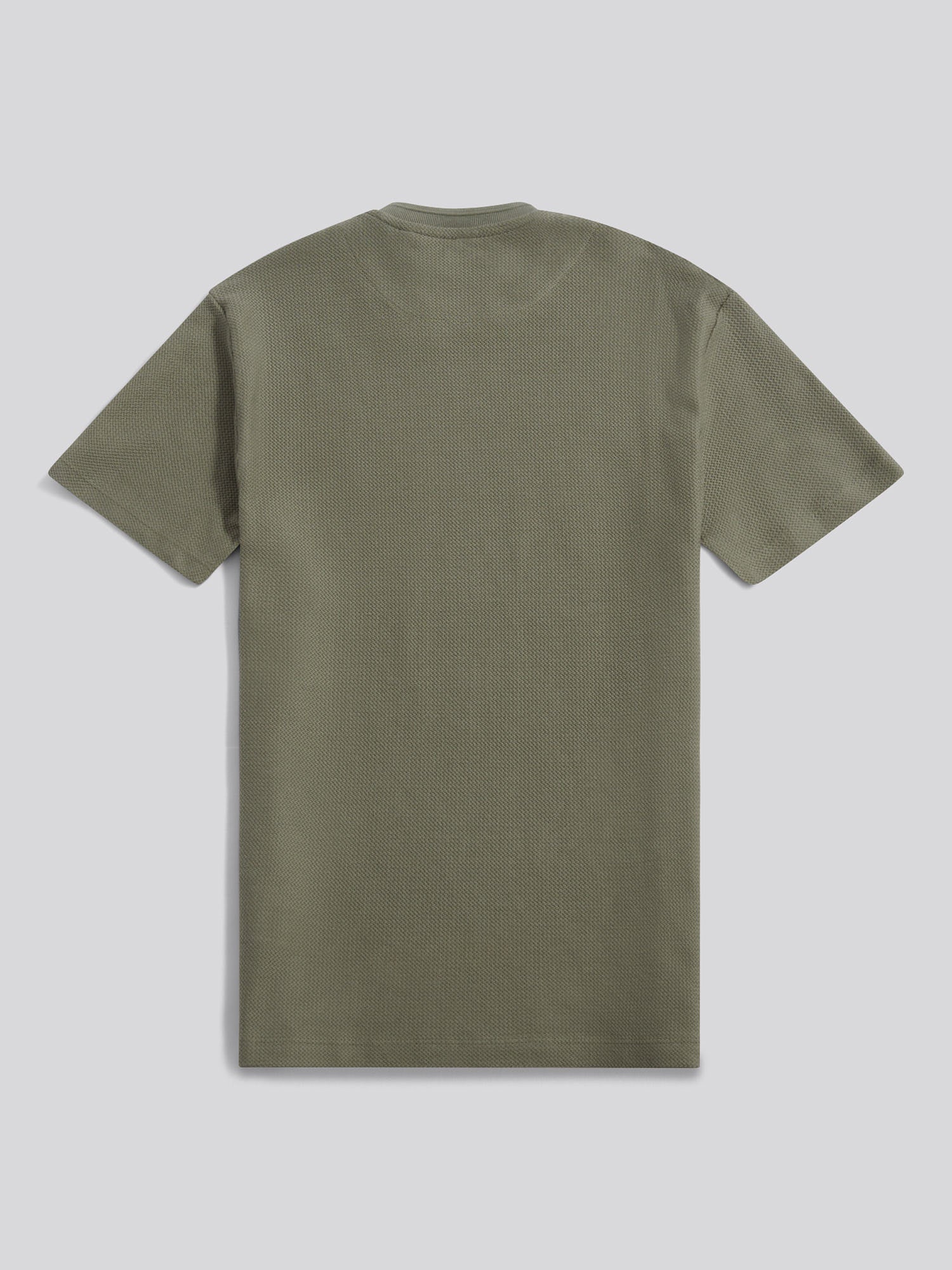 Mens HerringboneTexture T-Shirt in Mulled Basil - Image 6