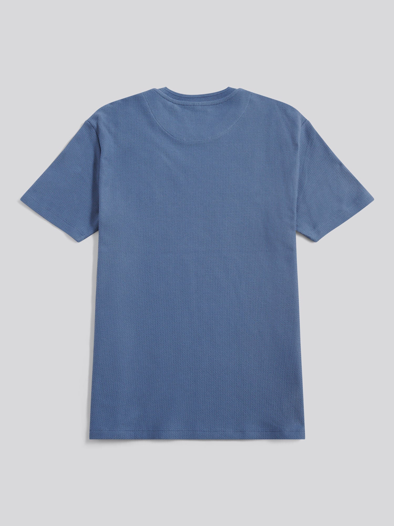 Mens HerringboneTexture T-Shirt in Vintage Indigo - Image 6