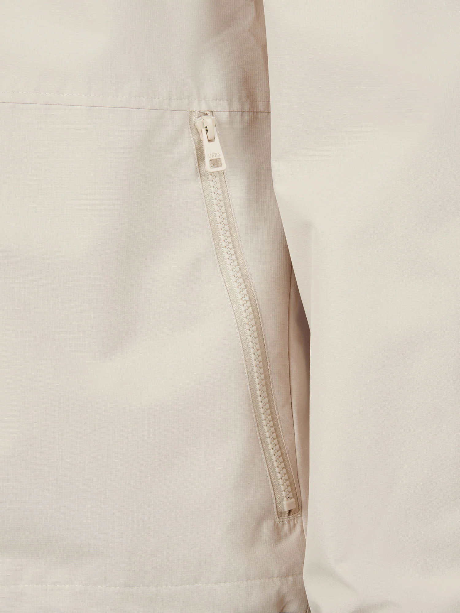 Mens Hooded Windbreaker Beige - Image 11