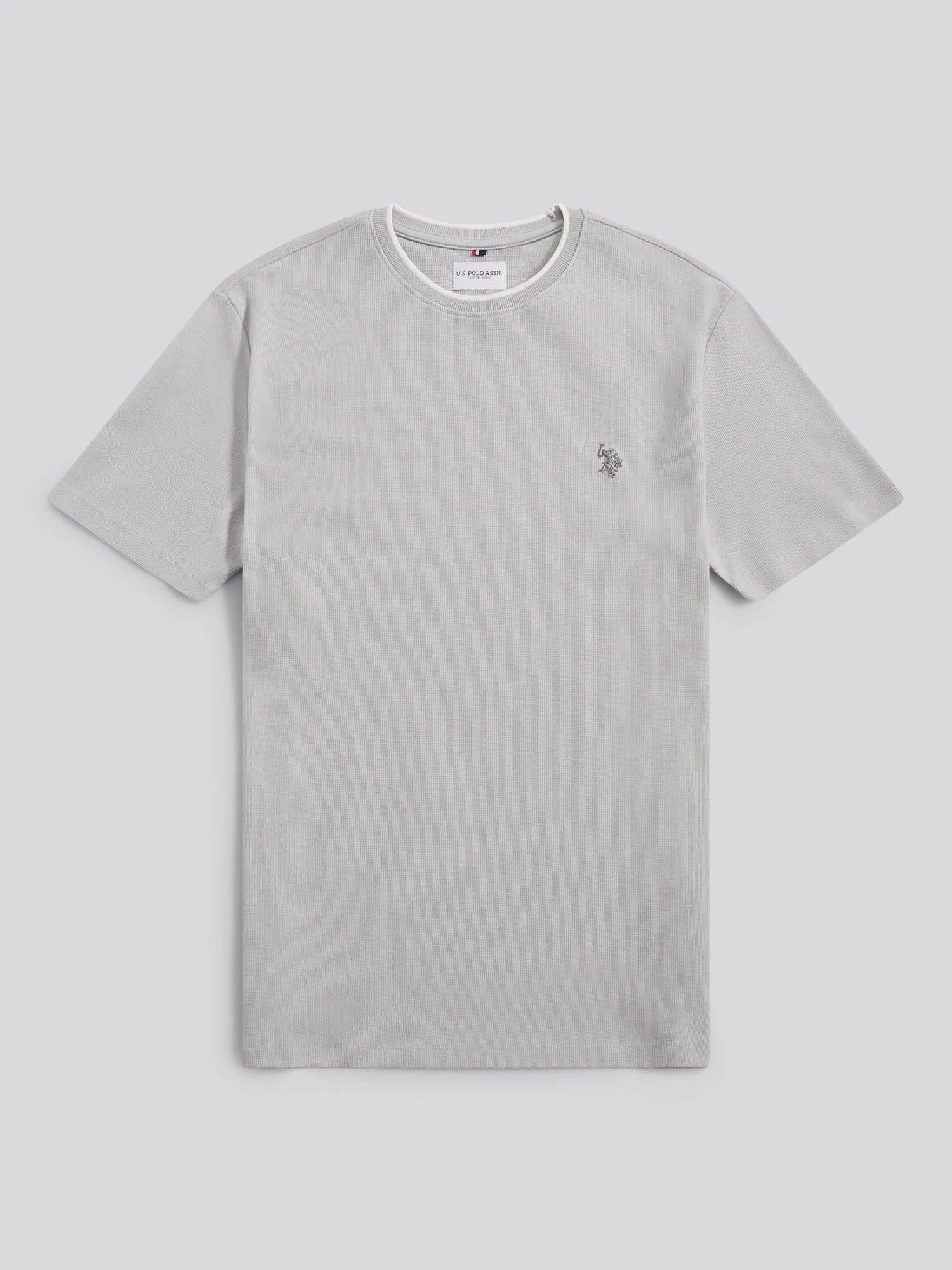 Mens Knit Texture Jersey T-Shirt in High Rise - Image 5