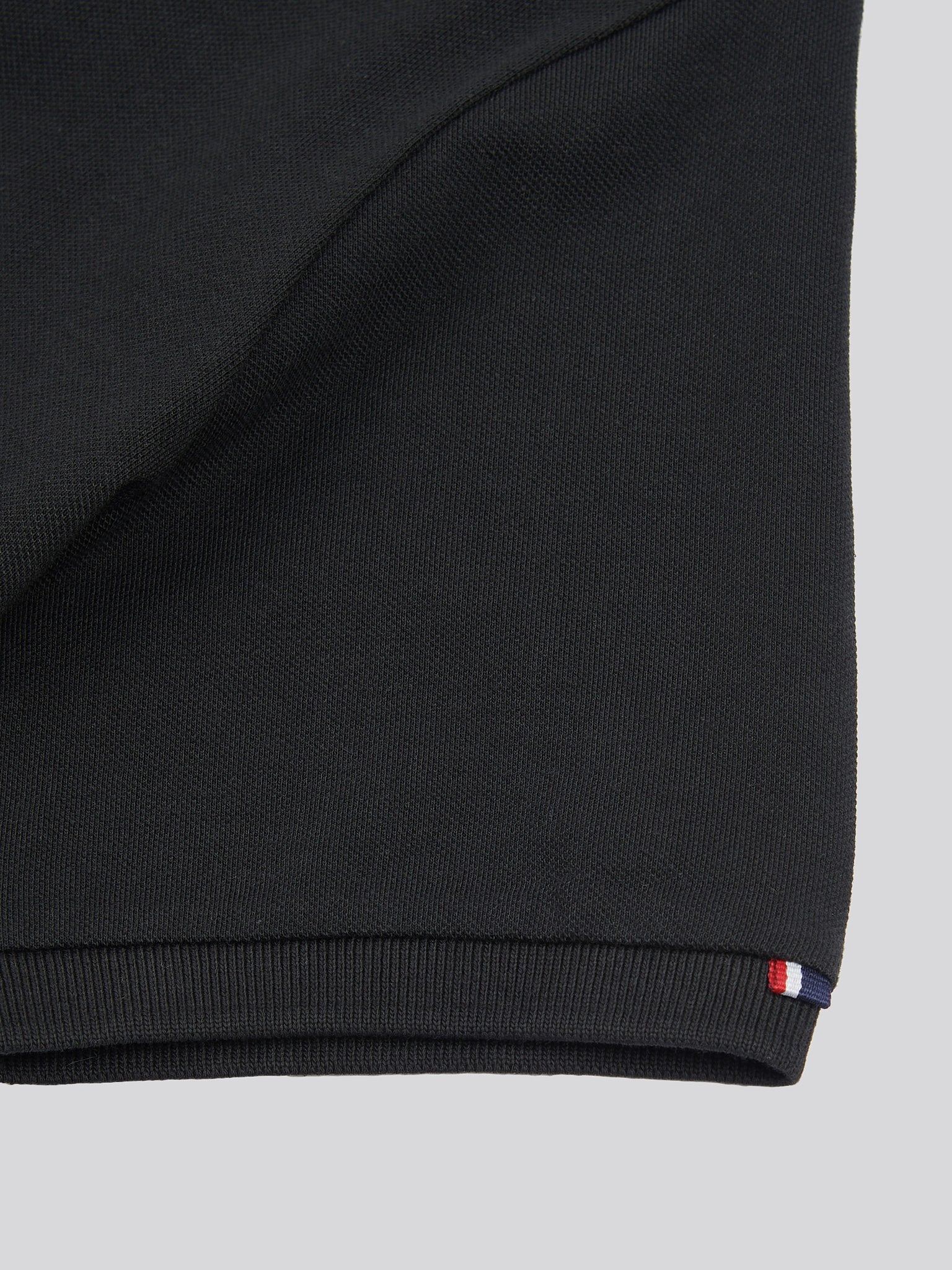 Mens Large Player Pique Polo Shirt in Black Bright White DHM - Image 8