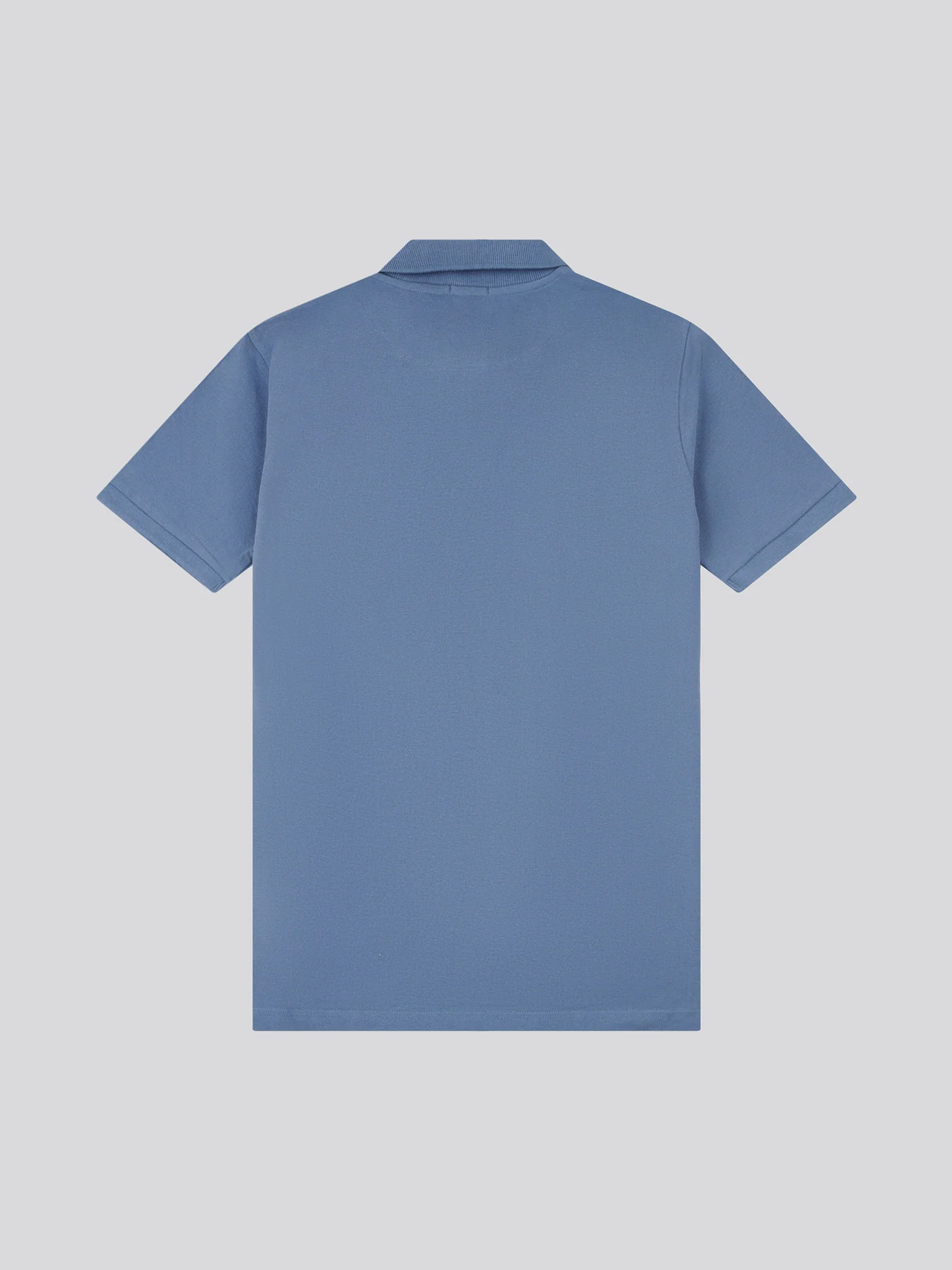 Mens Large Player Pique Polo Shirt in Blue Horizon - Image 6