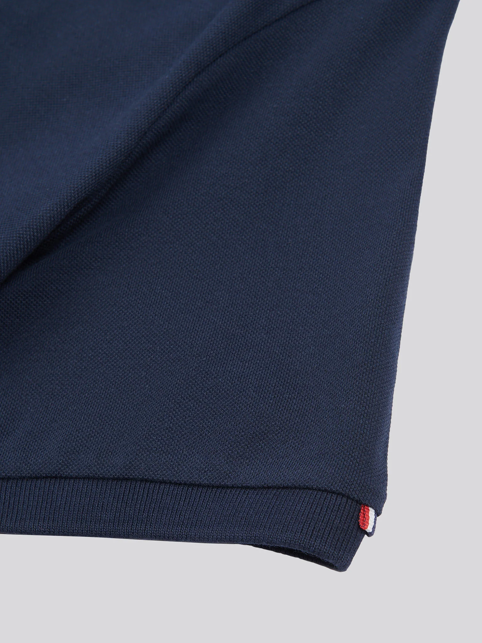 Mens Large Player Pique Polo Shirt in Dark Sapphire Navy / Haute Red DHM - Image 8
