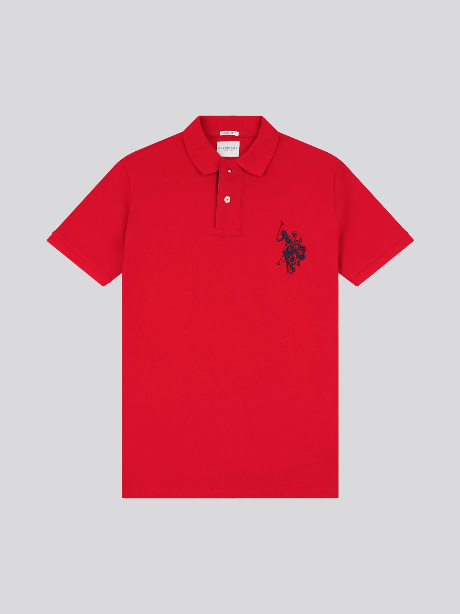 Mens Large Player Pique Polo Shirt in Haute Red - Image 5