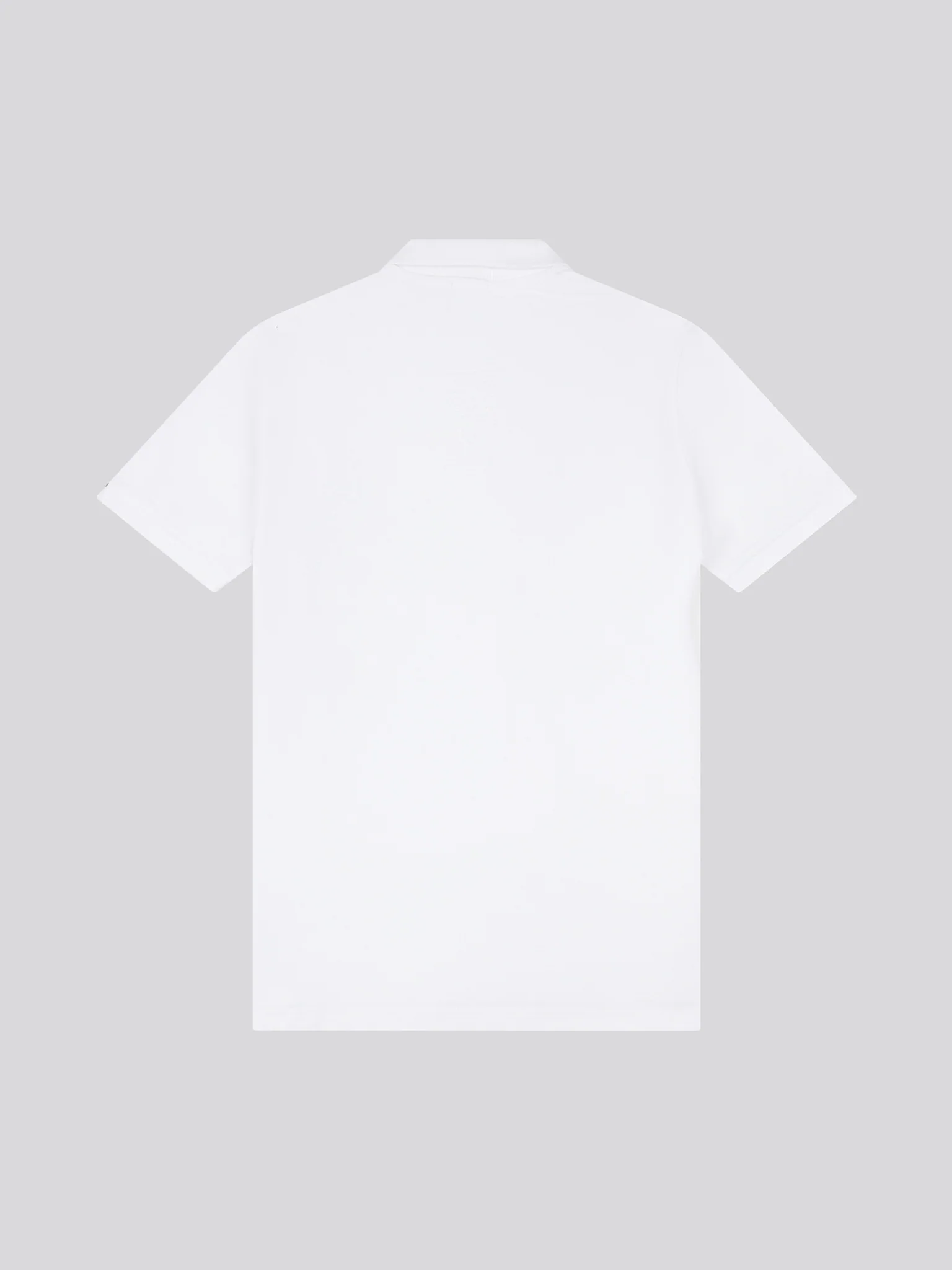 Mens Large Player Pique Polo Shirt in White / Dark Sapphire Navy DHM - Image 6
