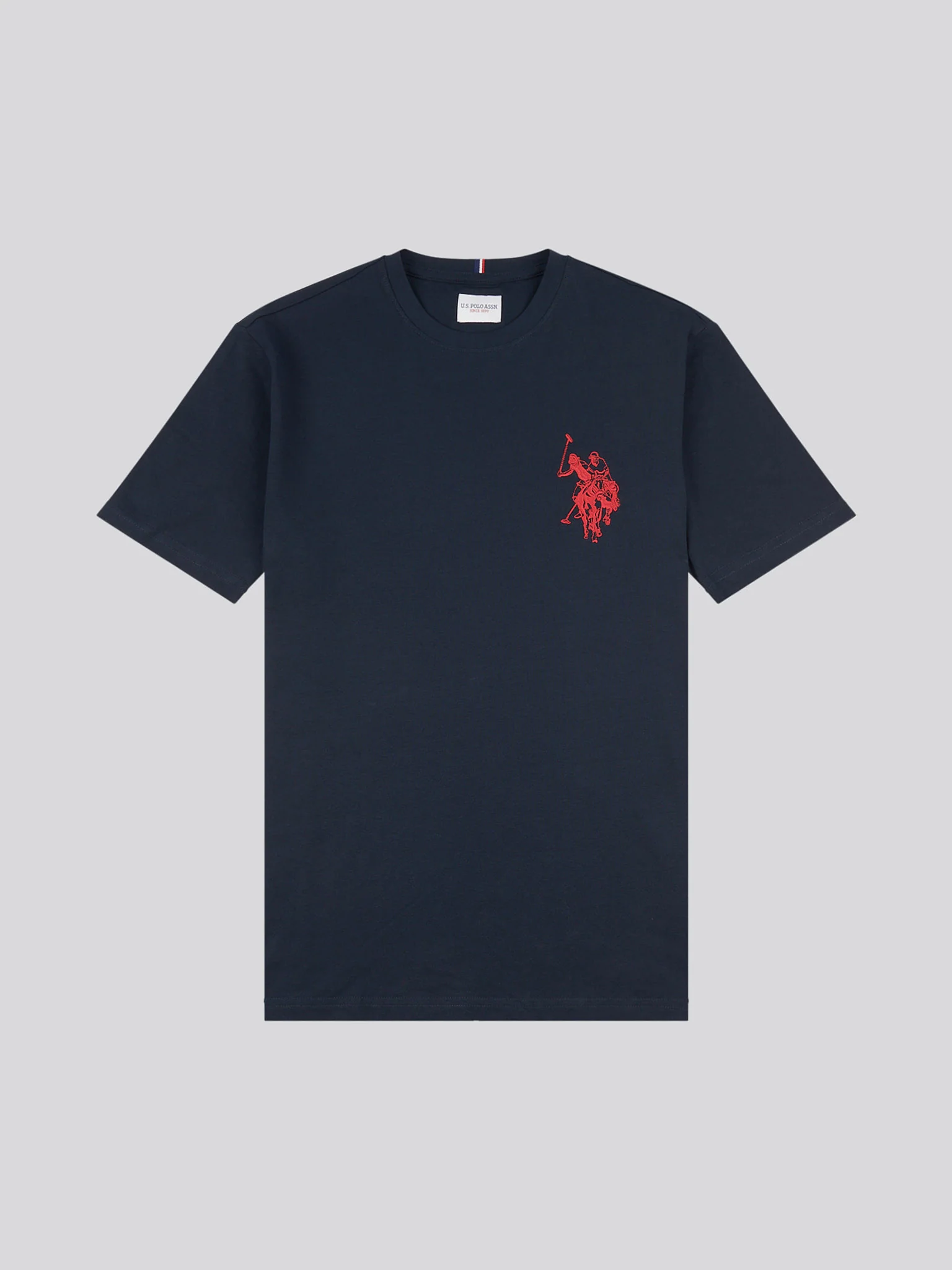 Mens Large Player T-Shirt in Dark Sapphire Navy / Haute Red DHM - Image 7