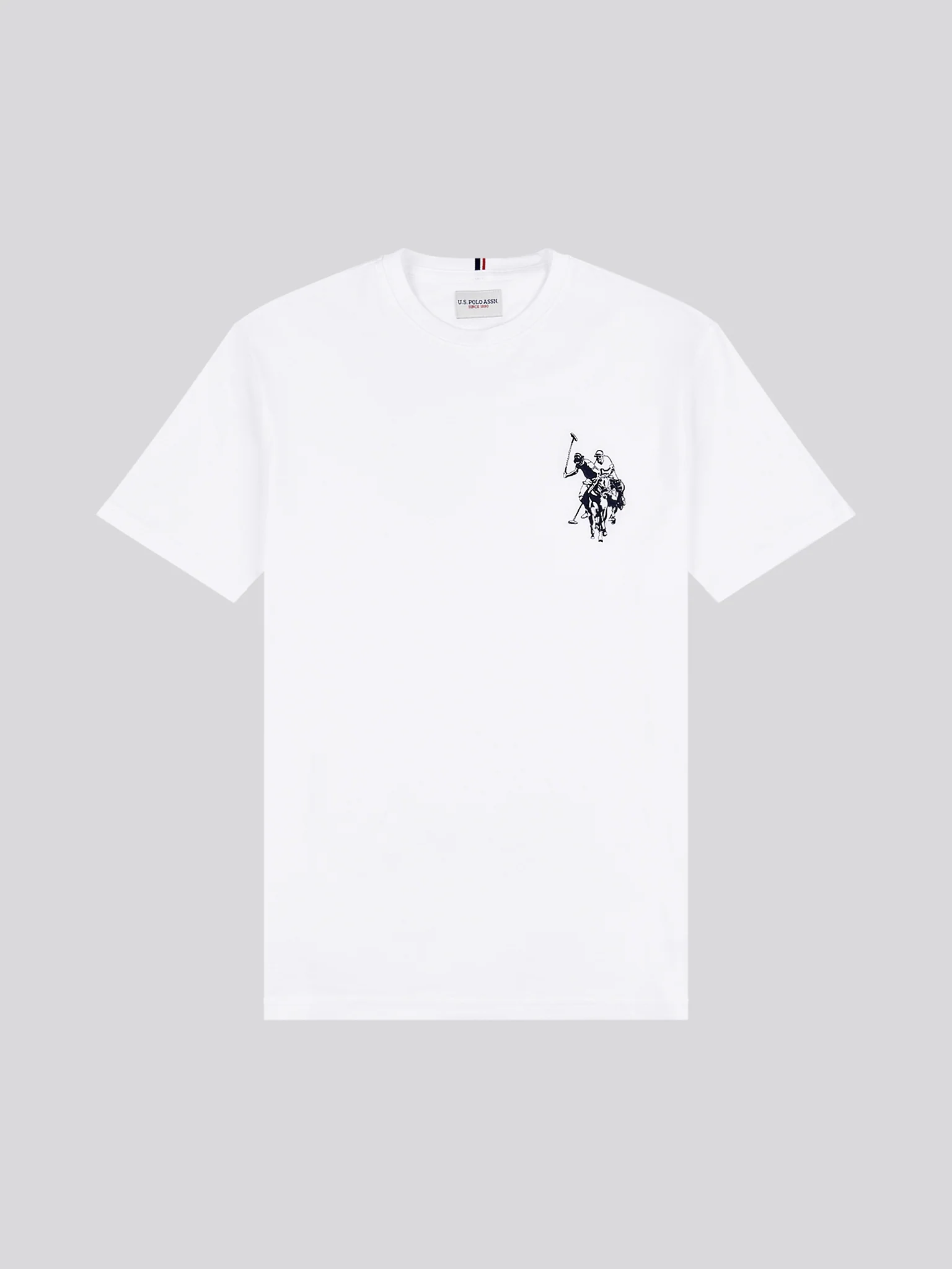 Mens Large Player T-Shirt in White / Dark Sapphire Navy DHM - Image 7