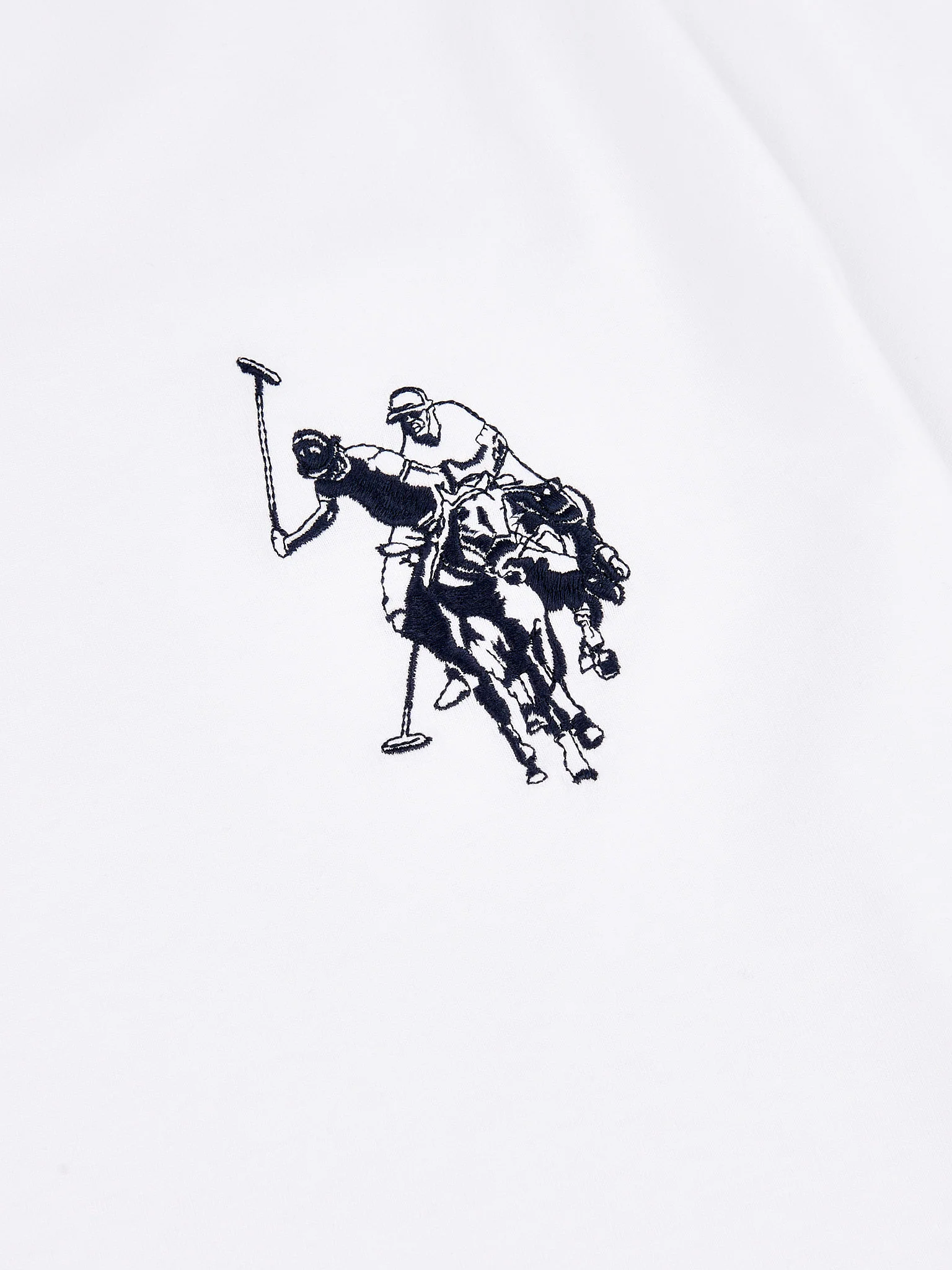 Mens Large Player T-Shirt in White / Dark Sapphire Navy DHM - Image 9