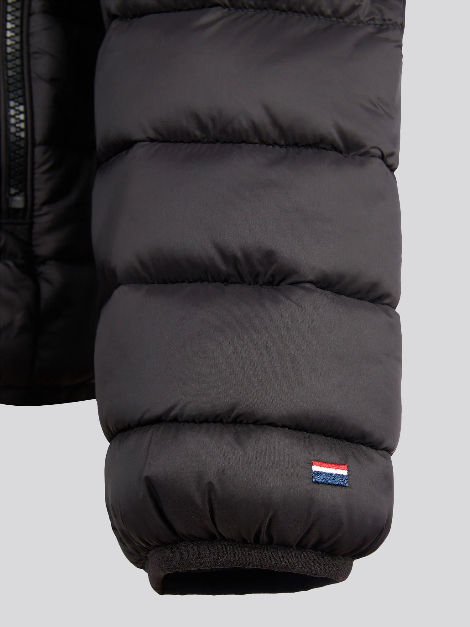 Mens Lightweight Bound Quilted Jacket Black Bright White DHM - Image 12