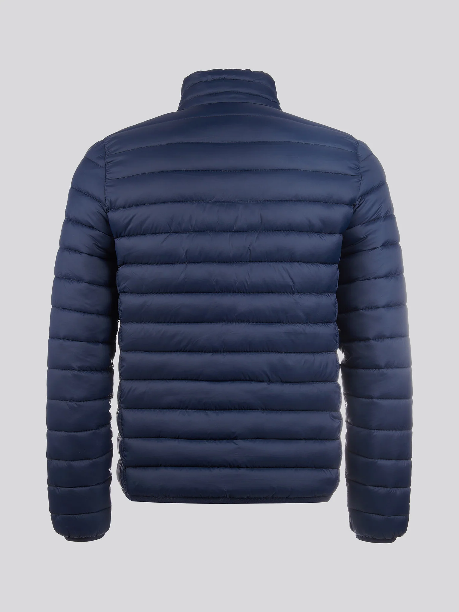 Mens Lightweight Bound Quilted Jacket Dark Sapphire Navy / Haute Red DHM - Image 8