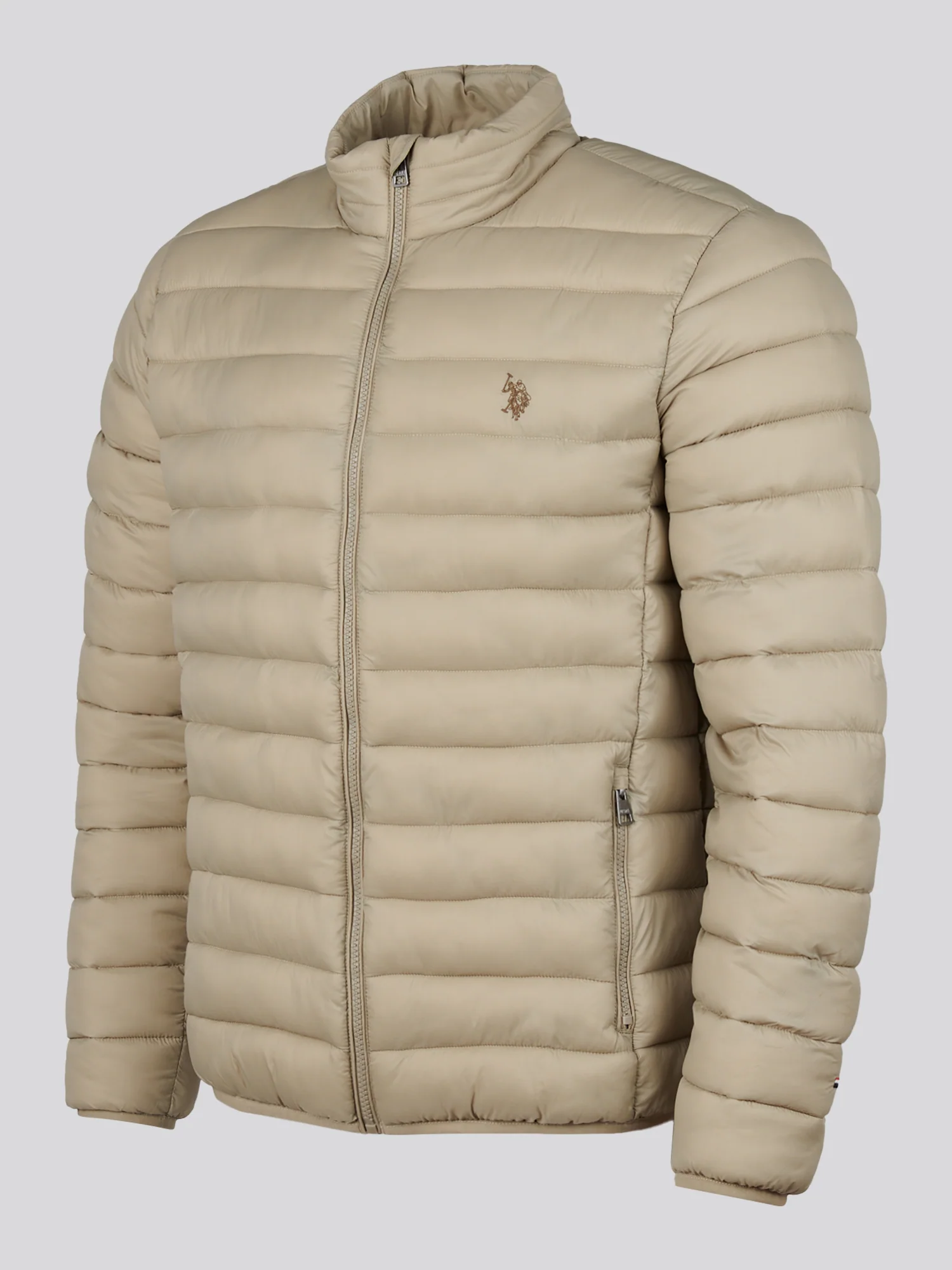 Mens Lightweight Bound Quilted Jacket Trench Coat - Image 6